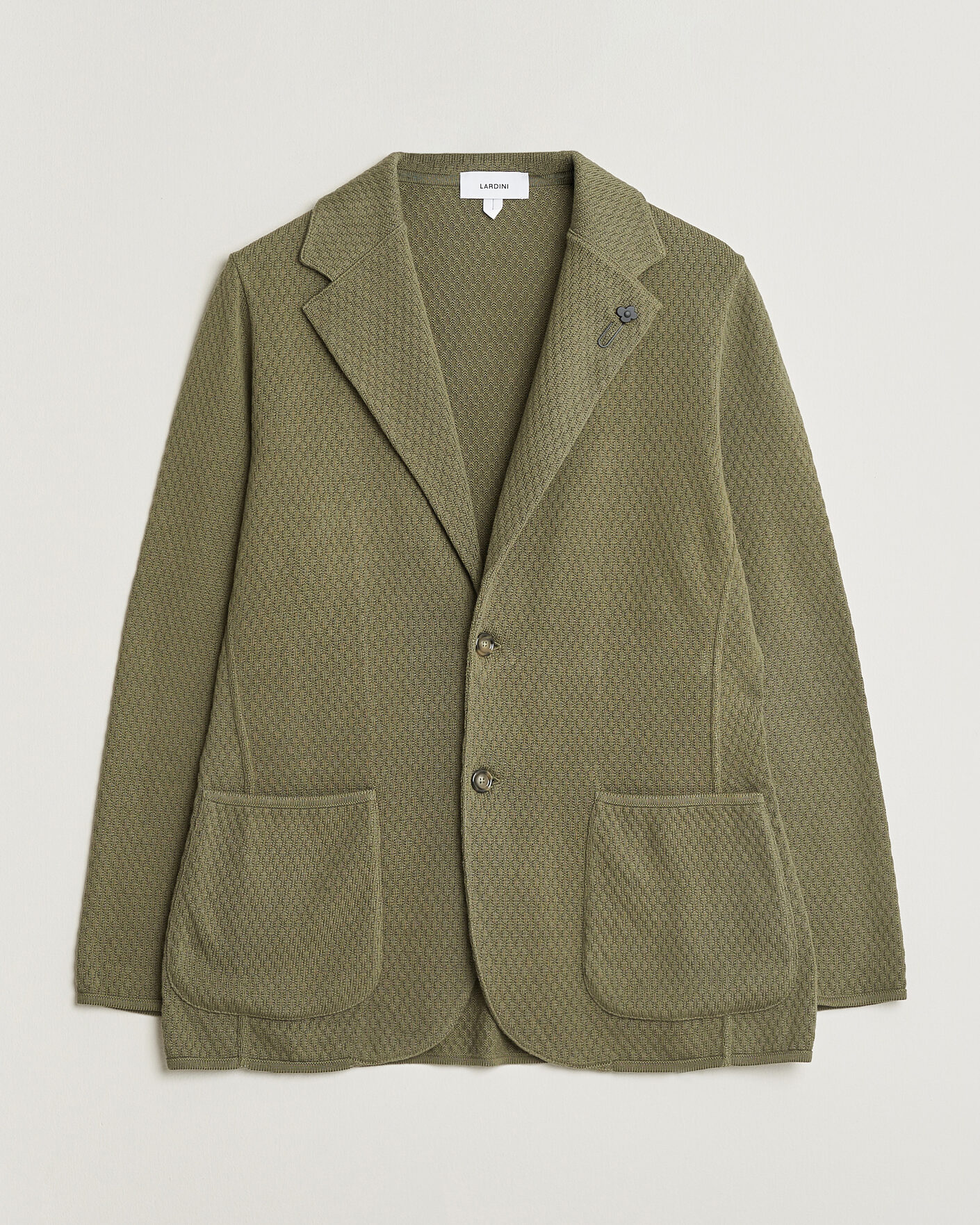 Uomini | Blazers | Lardini | Knitted Structure Cotton Blazer Green