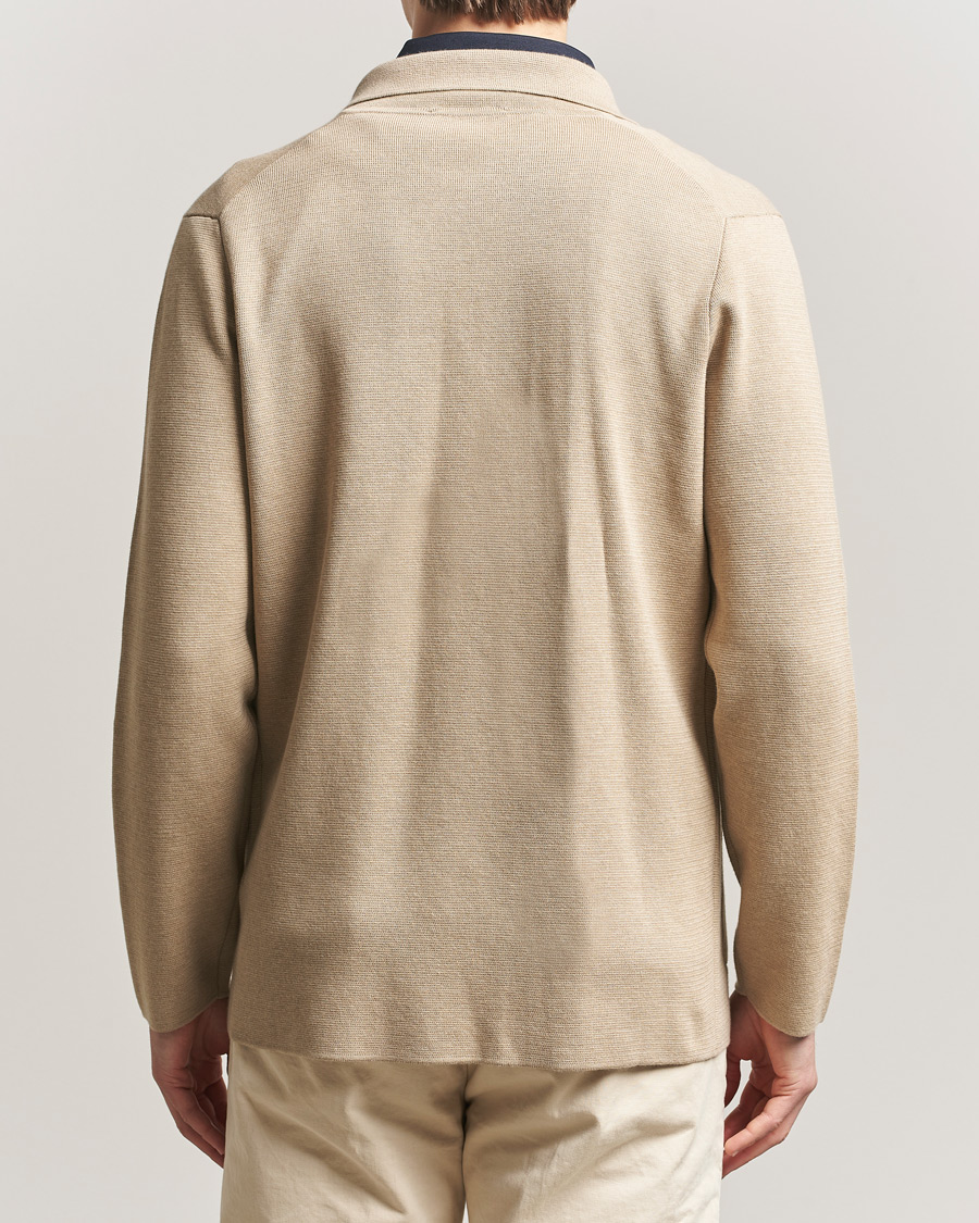 Uomini | Blazers | Lardini | Knitted Cotton Blazer Beige