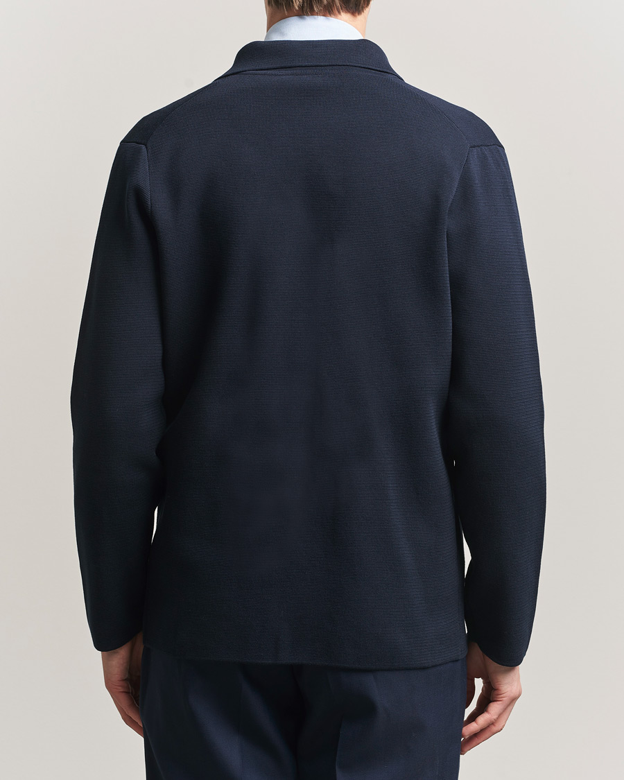 Uomini | Blazers | Lardini | Knitted Cotton Blazer Navy