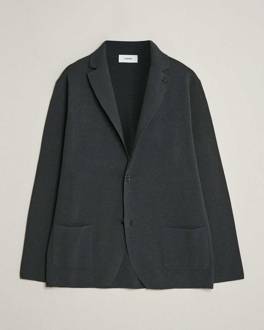 Uomini | Blazers | Lardini | Knitted Cotton Blazer Grey