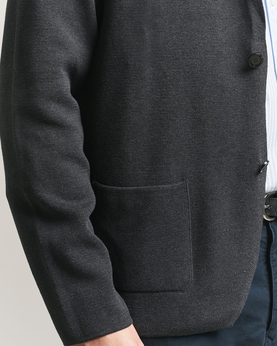 Uomini | Blazers | Lardini | Knitted Cotton Blazer Grey
