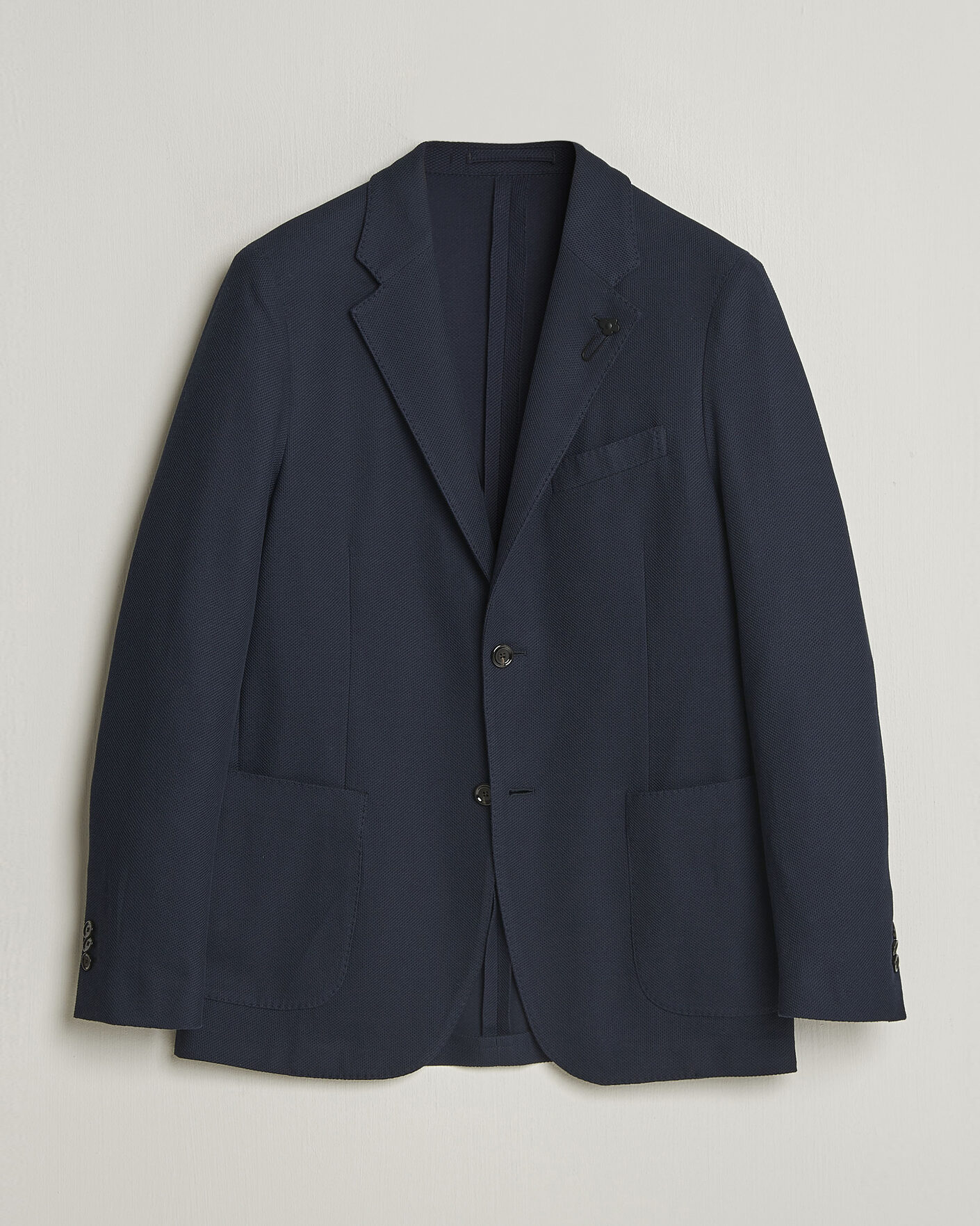 Uomini | Blazers | Lardini | Loro Piana Jersey Piquet Cotton Blazer Navy