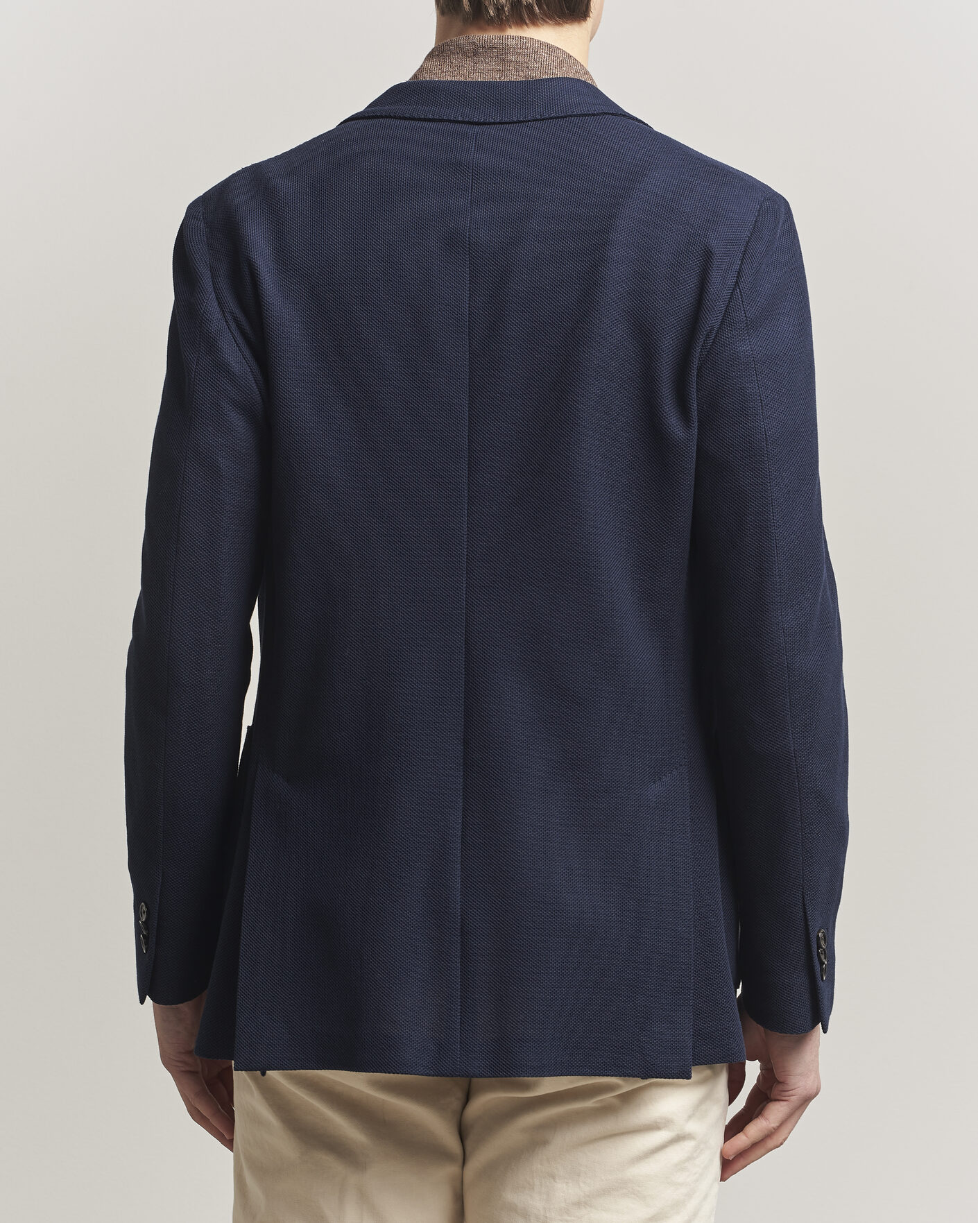 Uomini | Blazers | Lardini | Loro Piana Jersey Piquet Cotton Blazer Navy