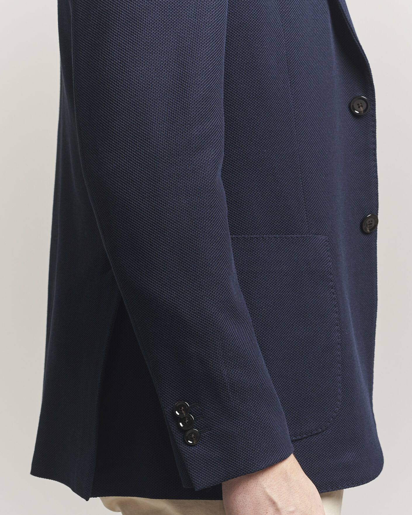 Uomini | Blazers | Lardini | Loro Piana Jersey Piquet Cotton Blazer Navy