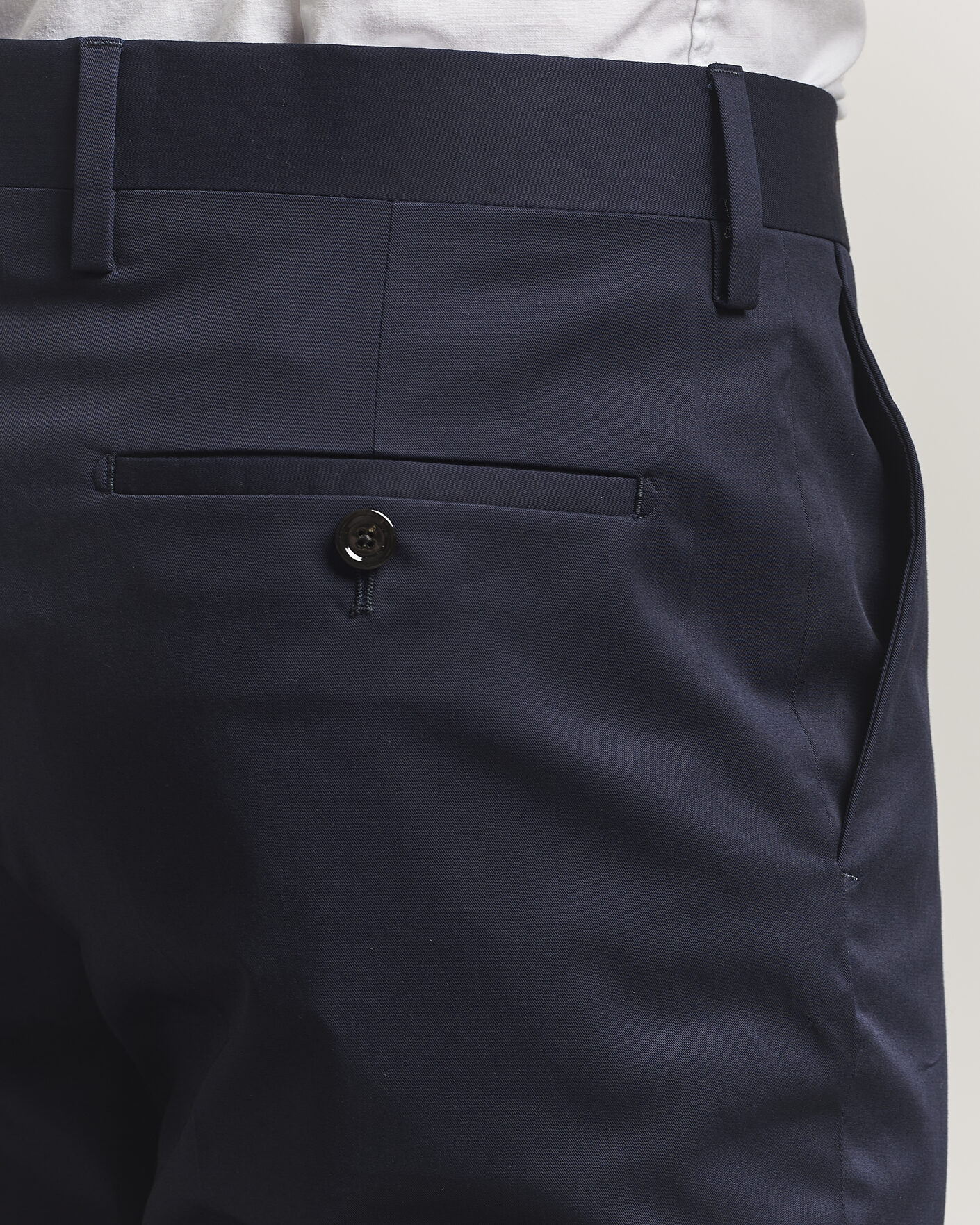 Uomini | Pantaloni | Lardini | Lyon Cotton Twill Stretch Trousers Navy