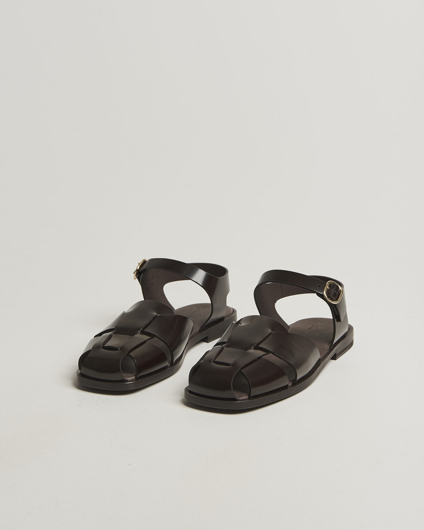 Uomini | Sandali & Diapositive | Lardini | Marcel Leather Sandal Dark Brown