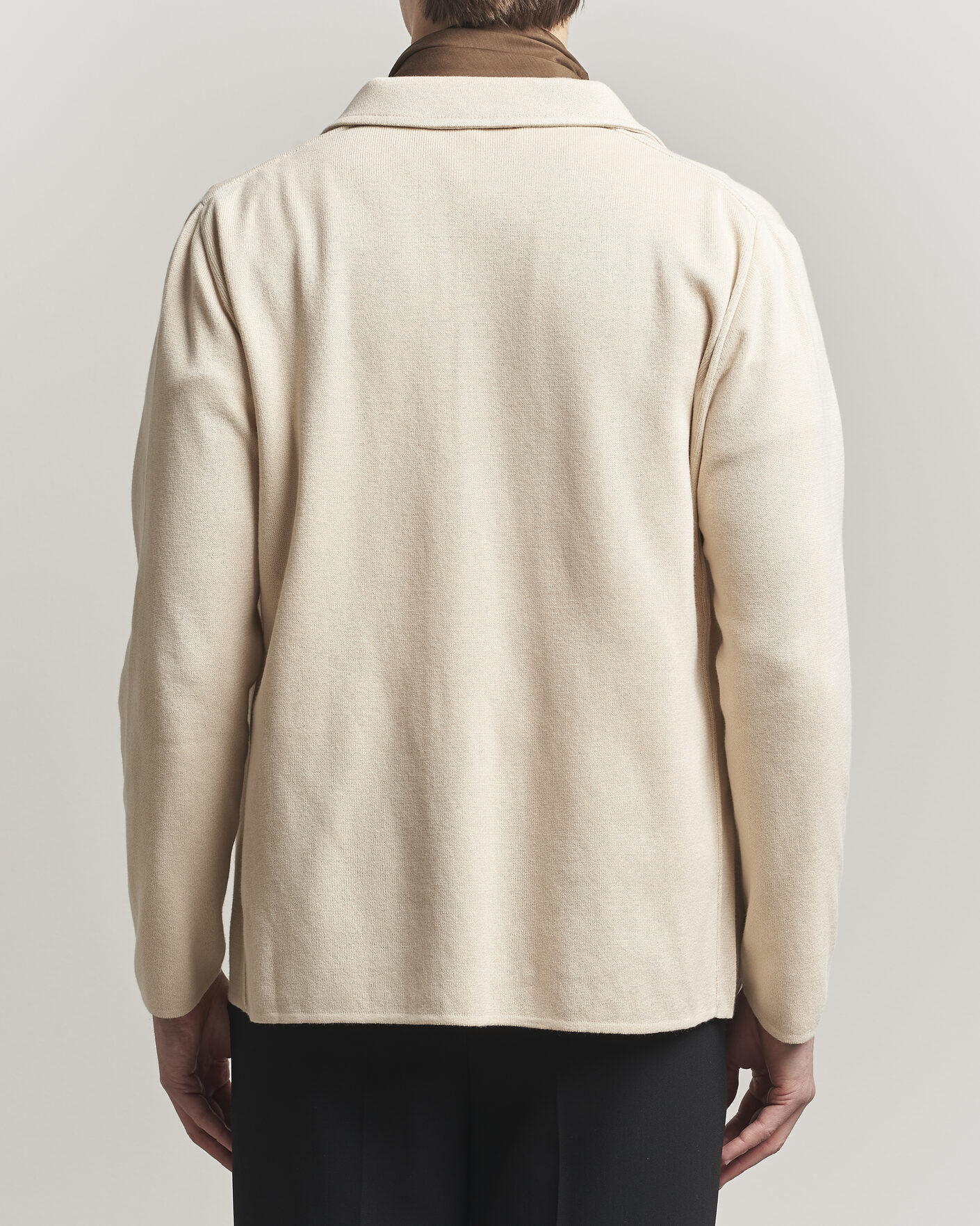 Uomini | Giacche | Lardini | Knitted Cotton Pocket Shirt Jacket Beige