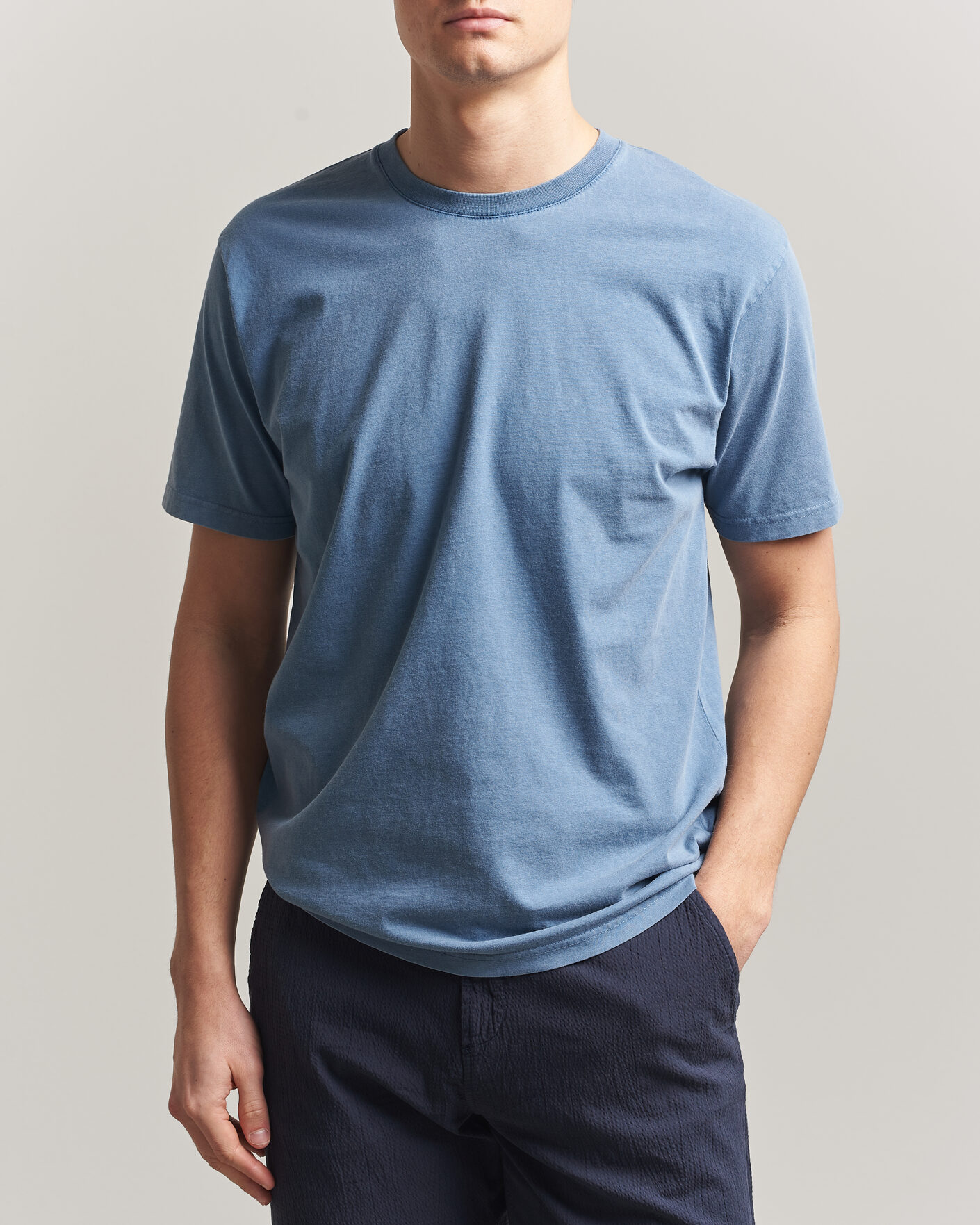Uomini | T-shirt | Colorful Standard | Classic Organic T-Shirt Faded Indigo