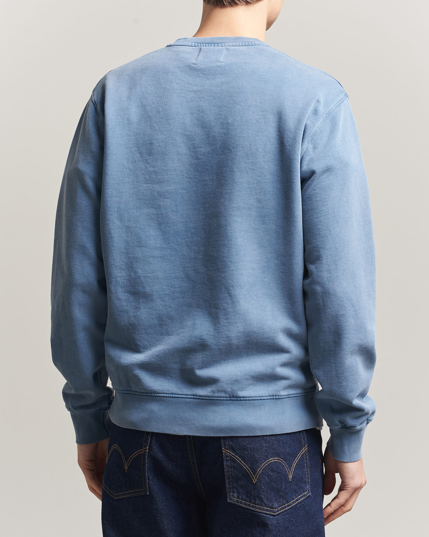 Uomini | Maglieria | Colorful Standard | Classic Organic Crew Neck Sweat Faded Indigo