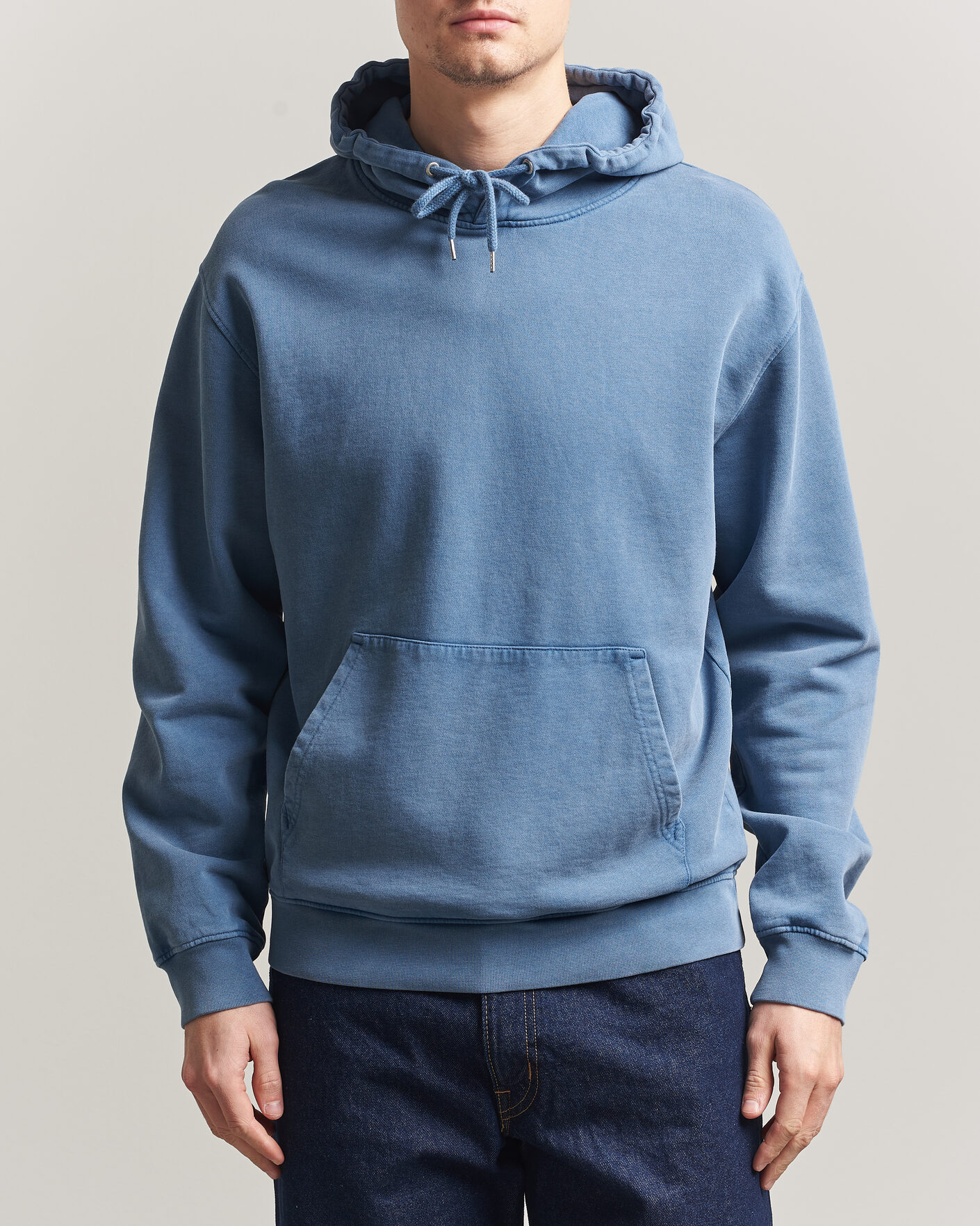 Uomini | Maglieria | Colorful Standard | Classic Organic Hood Faded Indigo