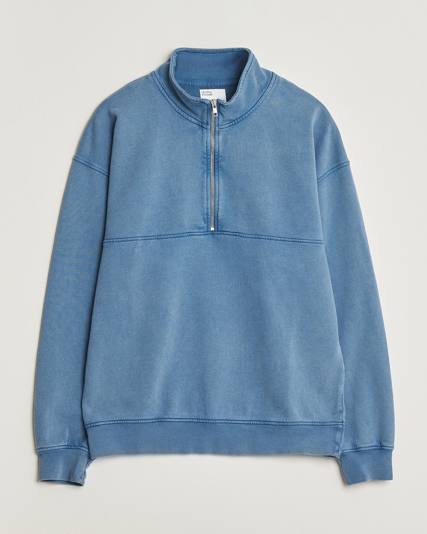 Uomini | Maglieria | Colorful Standard | Classic Organic Half-Zip Faded Indigo