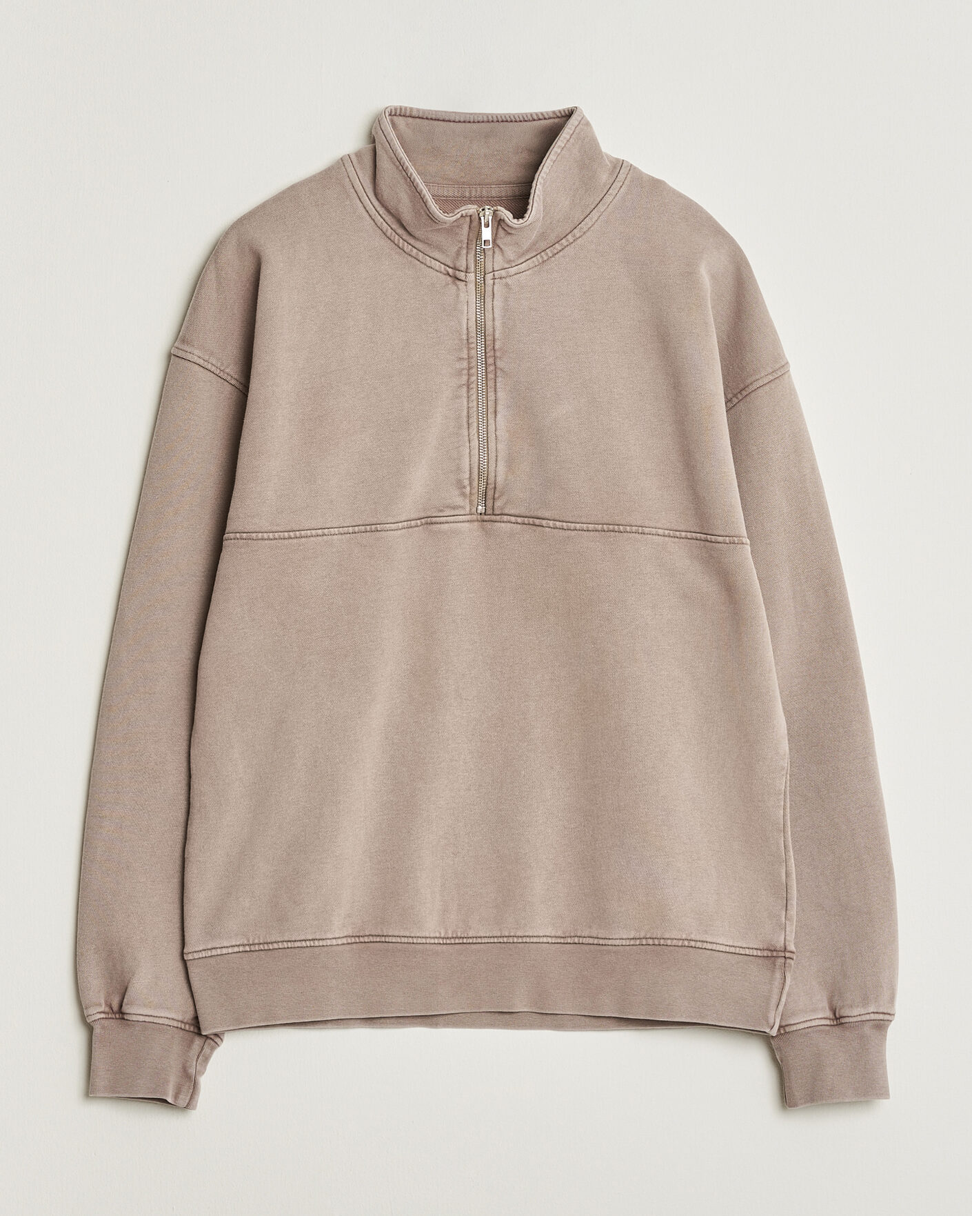 Uomini | Maglieria | Colorful Standard | Classic Organic Half-Zip Faded Khaki