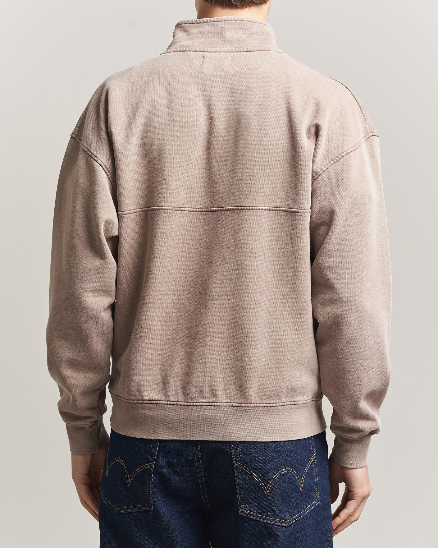 Uomini | Maglieria | Colorful Standard | Classic Organic Half-Zip Faded Khaki