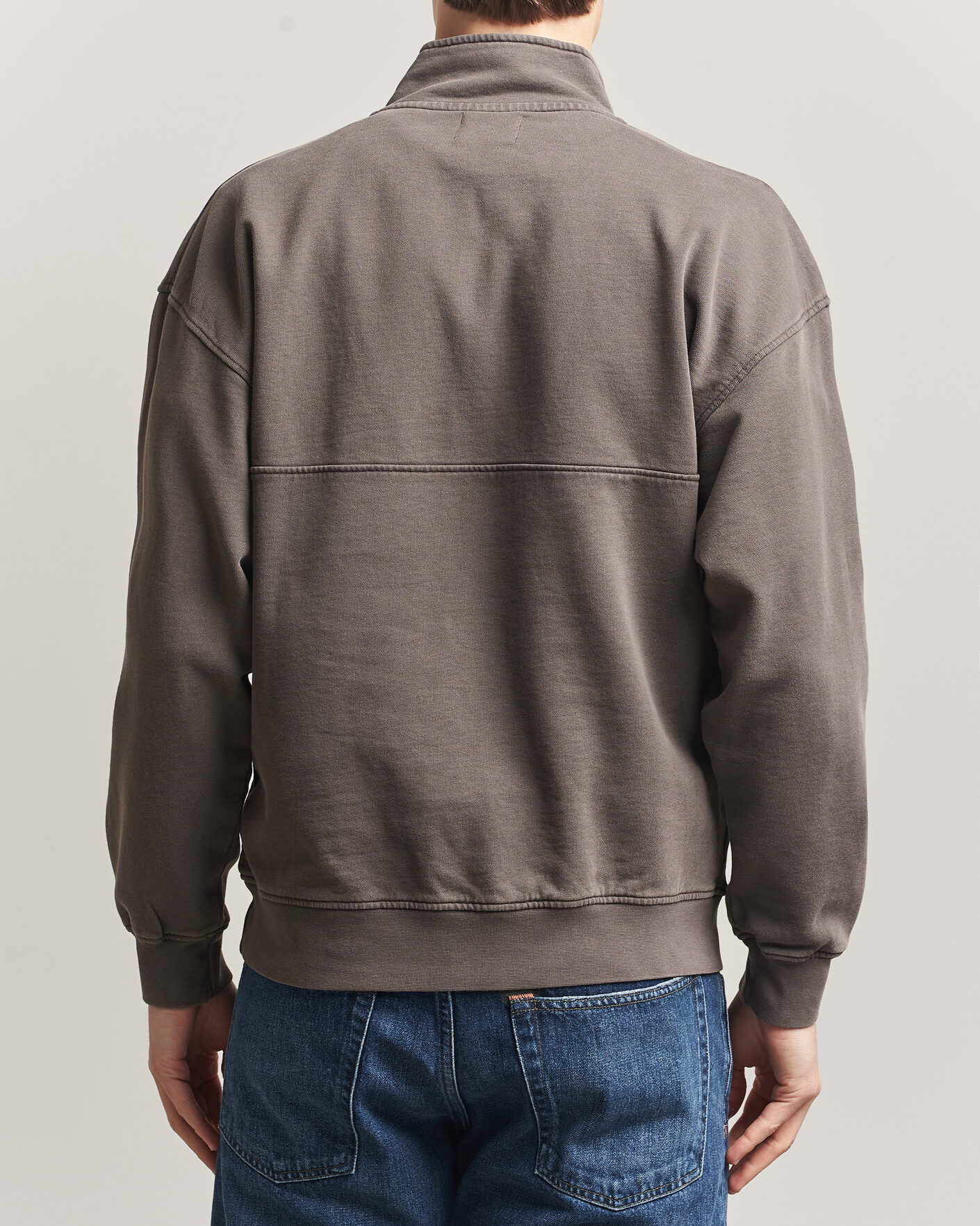 Uomini | Maglieria | Colorful Standard | Classic Organic Half-Zip Faded Mud