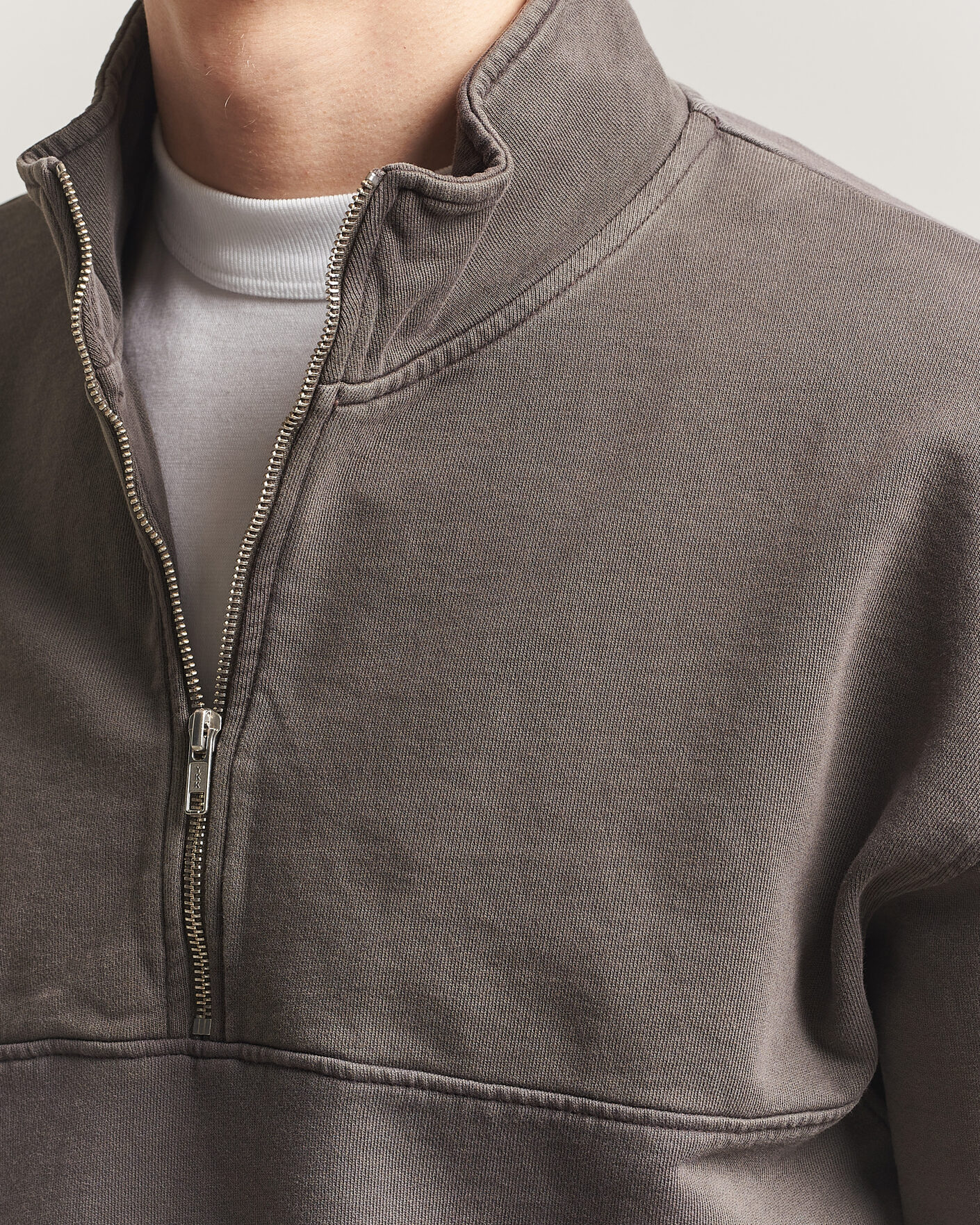 Uomini | Maglieria | Colorful Standard | Classic Organic Half-Zip Faded Mud