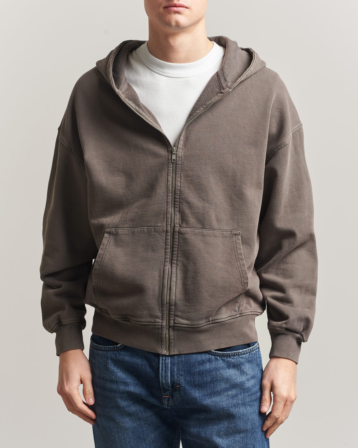 Uomini | Maglieria | Colorful Standard | Classic Organic Full Zip Hoodie Faded Mud