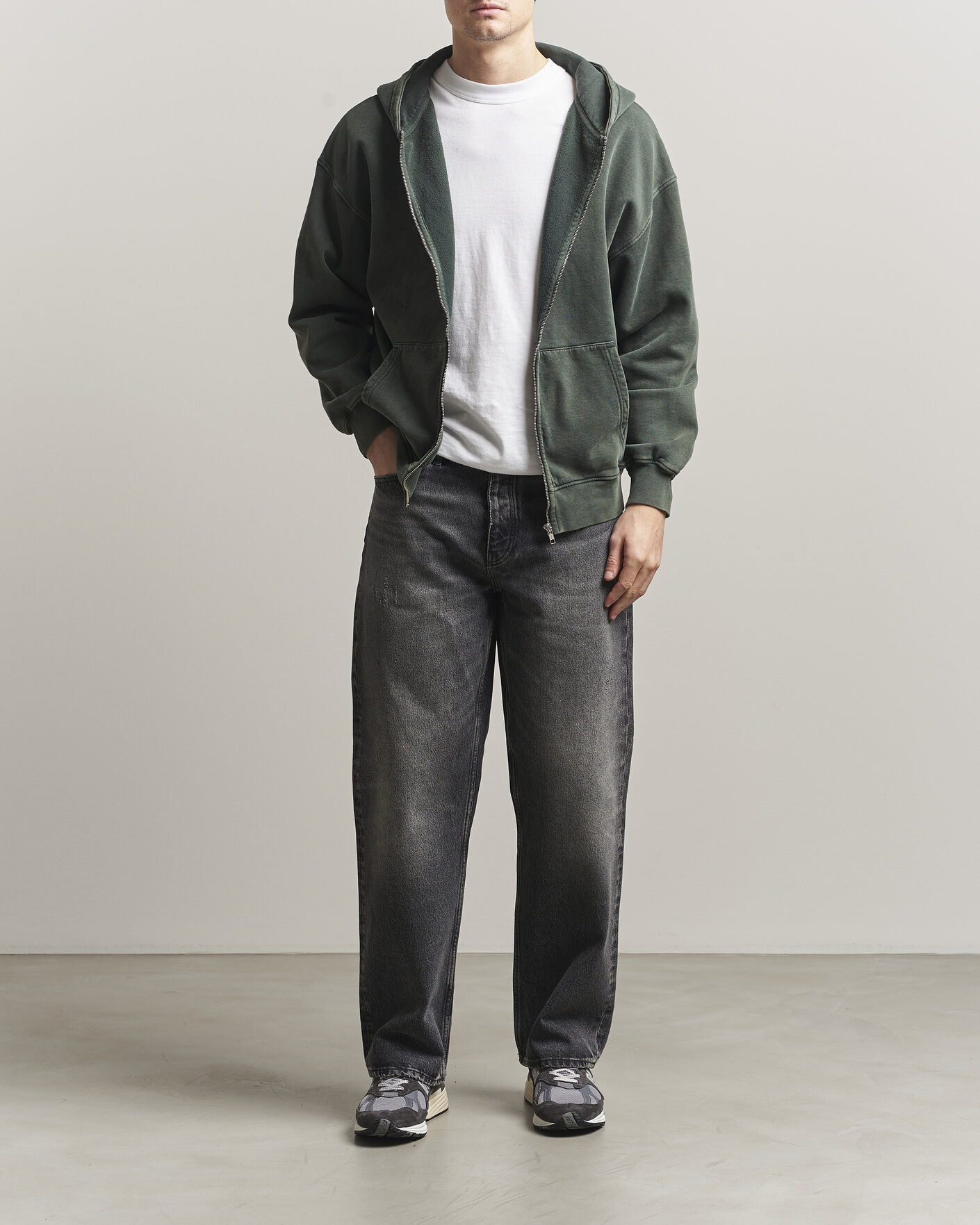 Uomini | Maglieria | Colorful Standard | Classic Organic Full Zip Hoodie Midnight Forest