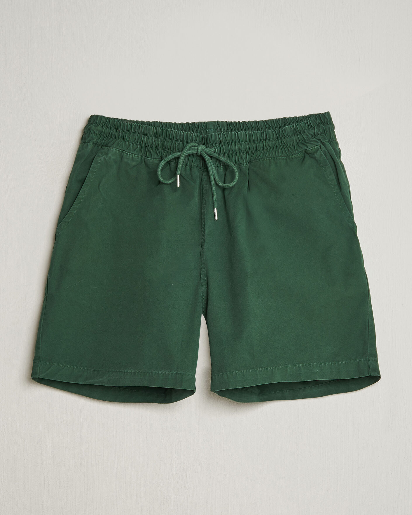 Uomini | Pantaloncini | Colorful Standard | Classic Organic Twill Drawstring Shorts Emerald Green