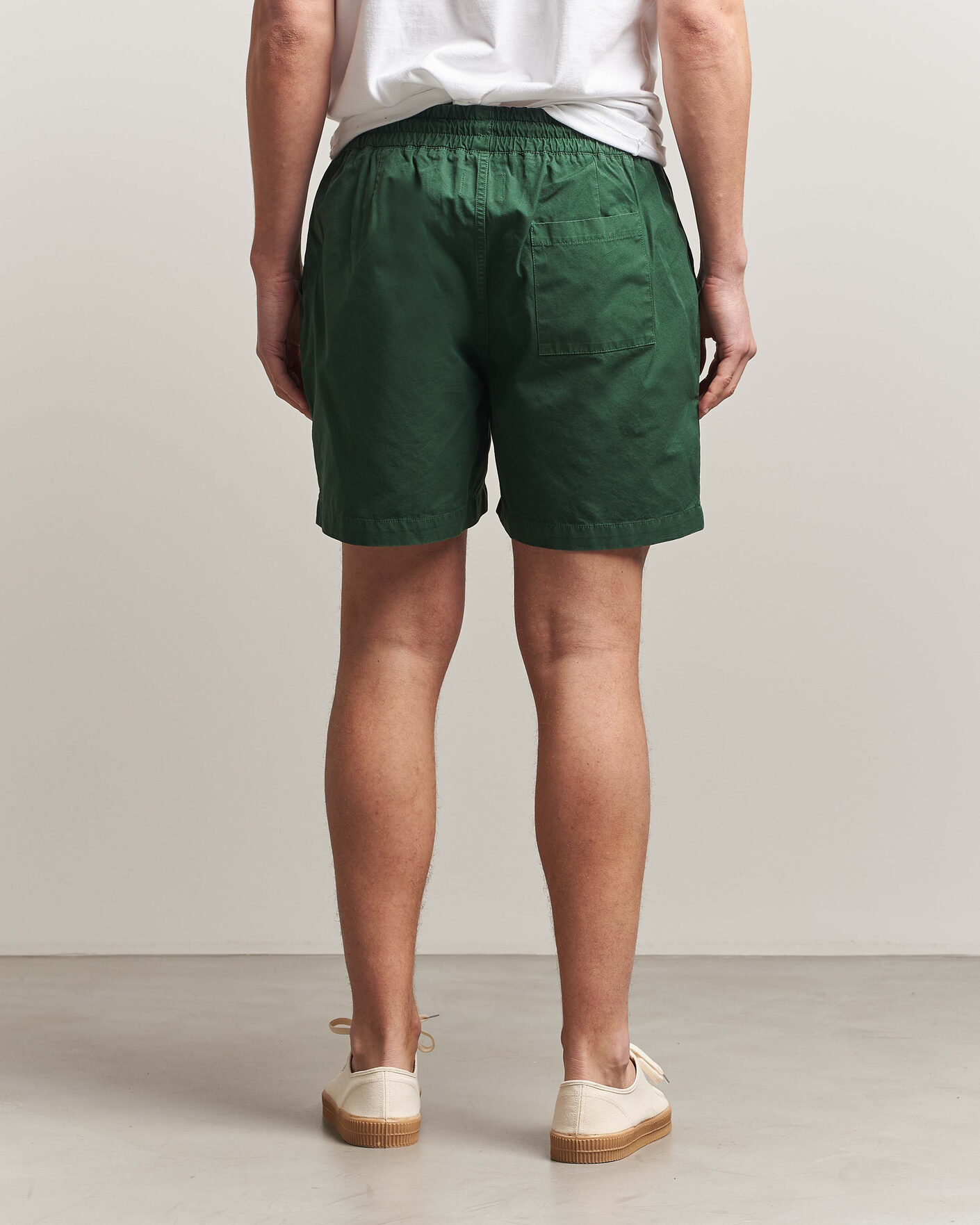 Uomini | Pantaloncini | Colorful Standard | Classic Organic Twill Drawstring Shorts Emerald Green
