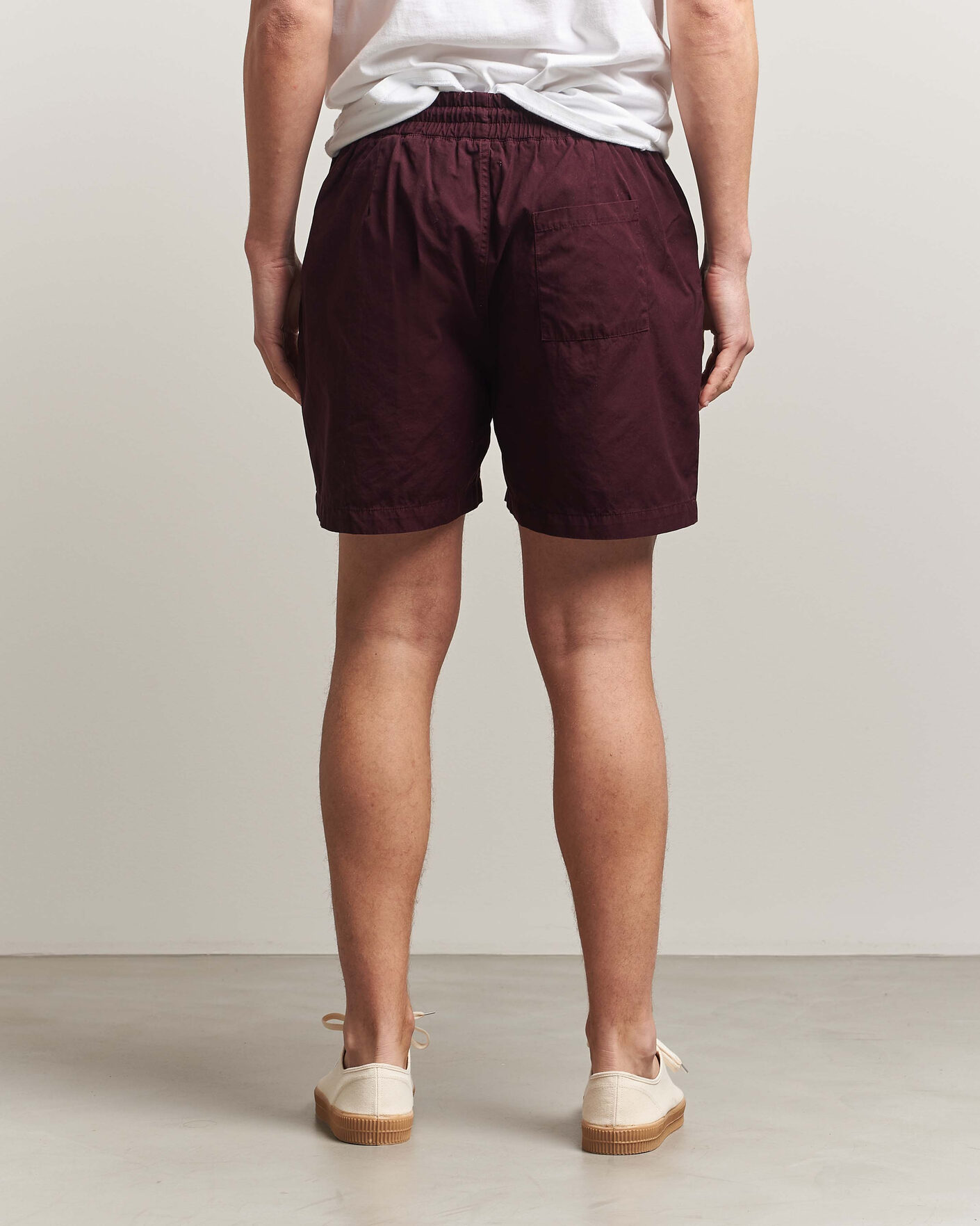 Uomini | Pantaloncini | Colorful Standard | Classic Organic Twill Drawstring Shorts Oxblood Red