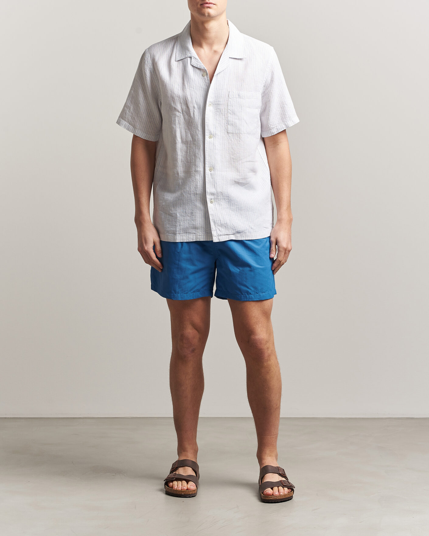 Uomini | Costumi da bagno | Colorful Standard | Classic Organic Swim Shorts Pacific Blue