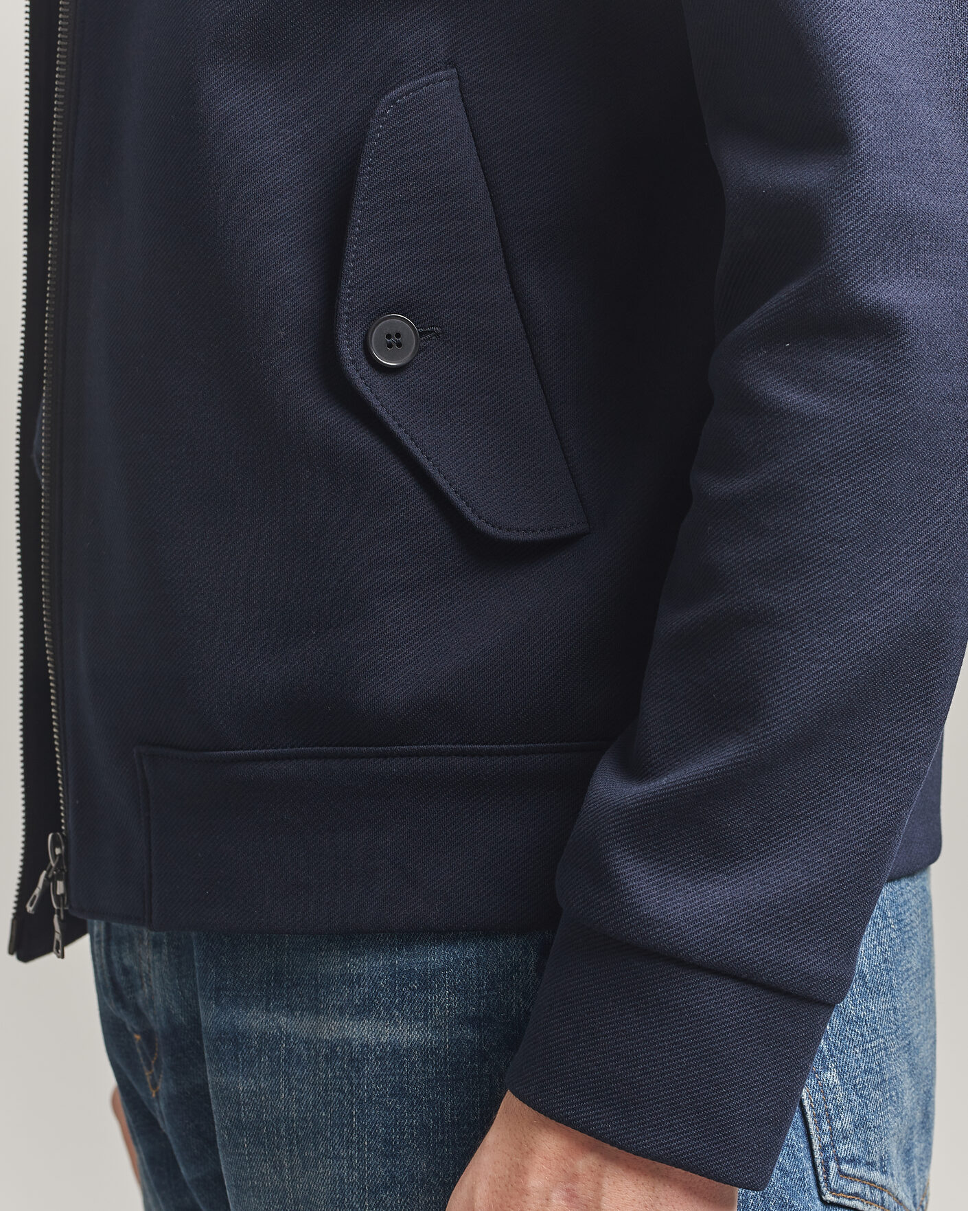 Uomini | Giacche | Harris Wharf London | Loro Piana Cavalry Twill Harrington Jacket Navy Blue