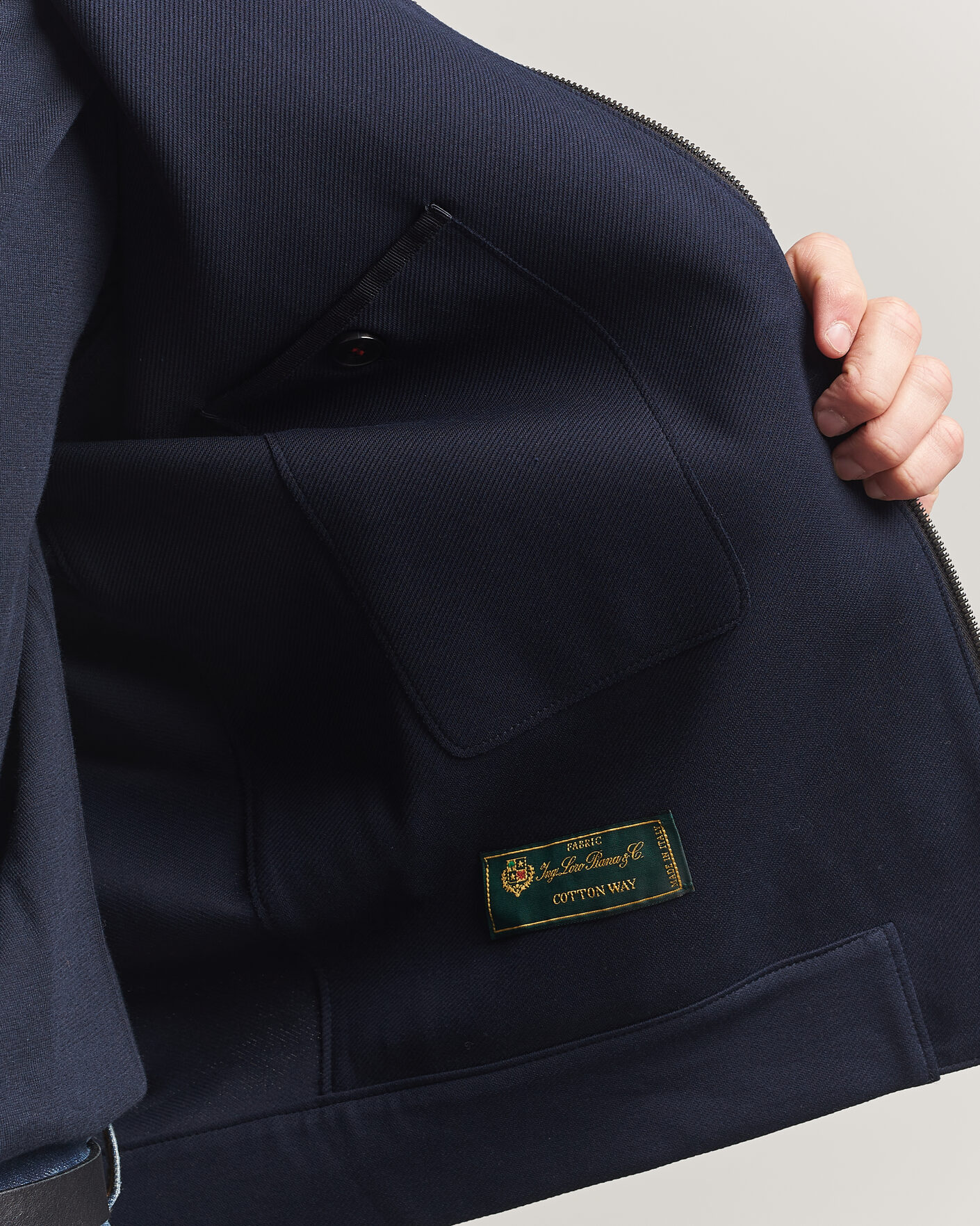 Uomini | Giacche | Harris Wharf London | Loro Piana Cavalry Twill Harrington Jacket Navy Blue
