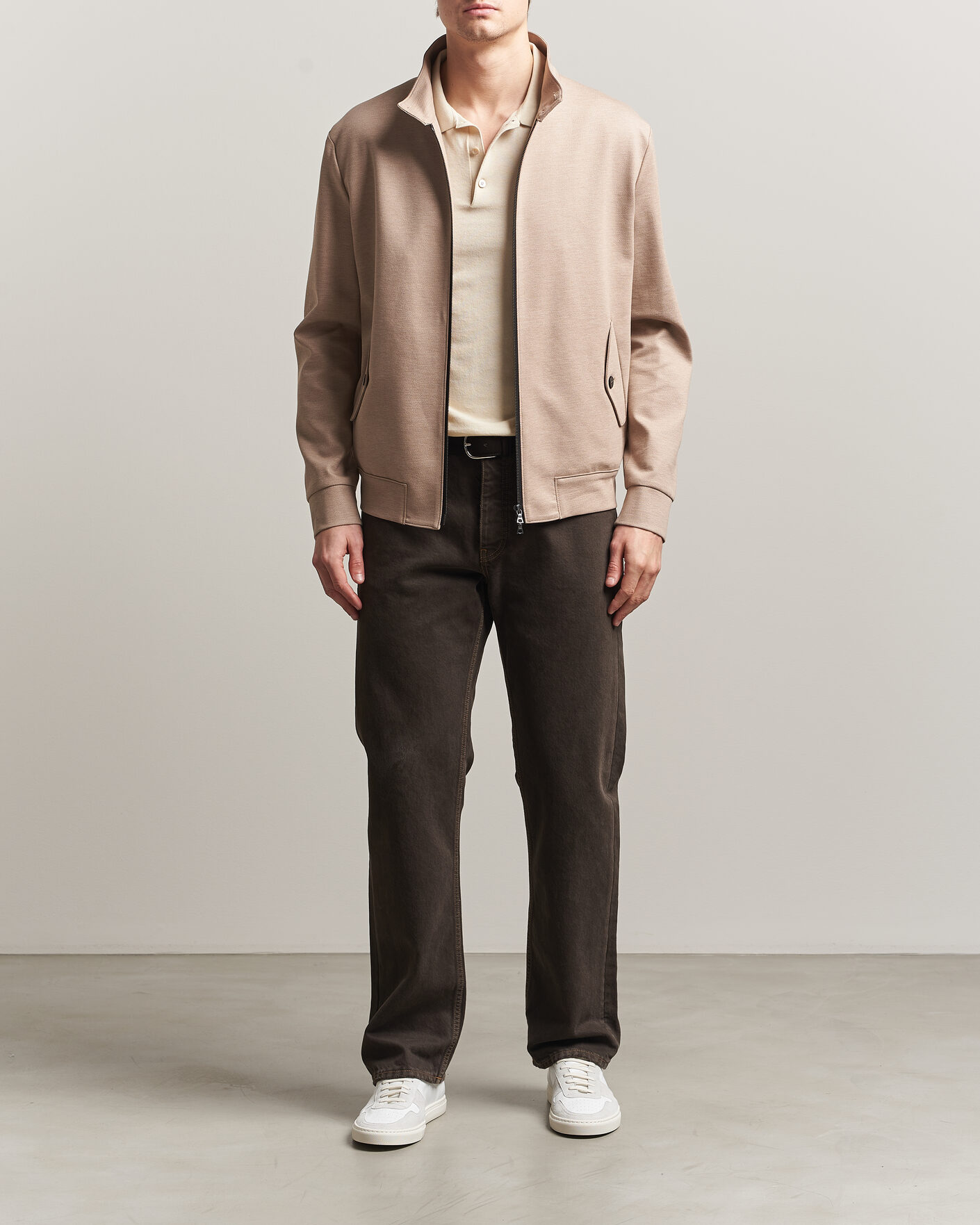 Uomini | Giacche | Harris Wharf London | Loro Piana Cavalry Twill Harrington Jacket Oat