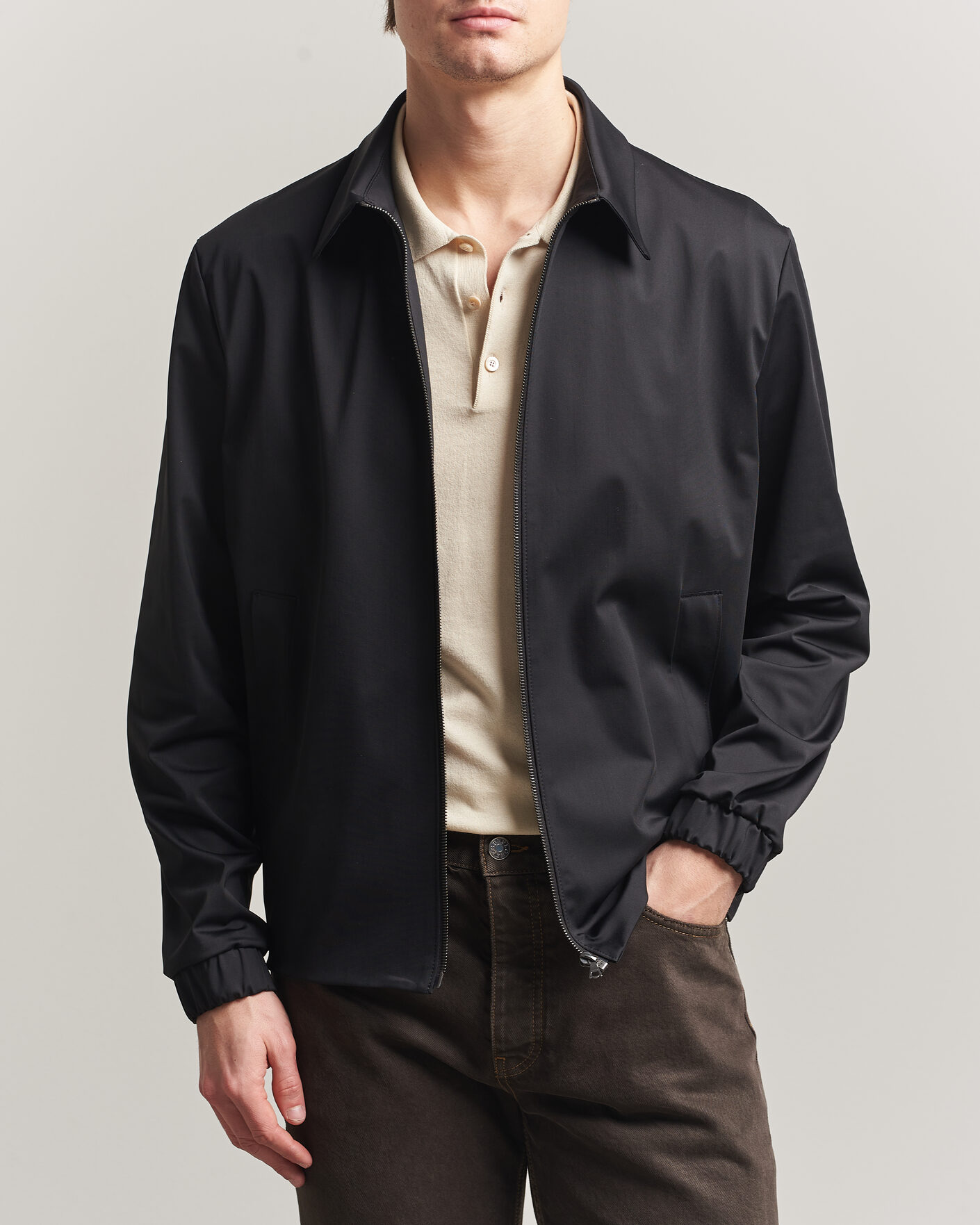 Uomini | Giacche | Harris Wharf London | Light Technic Short Jacket Black