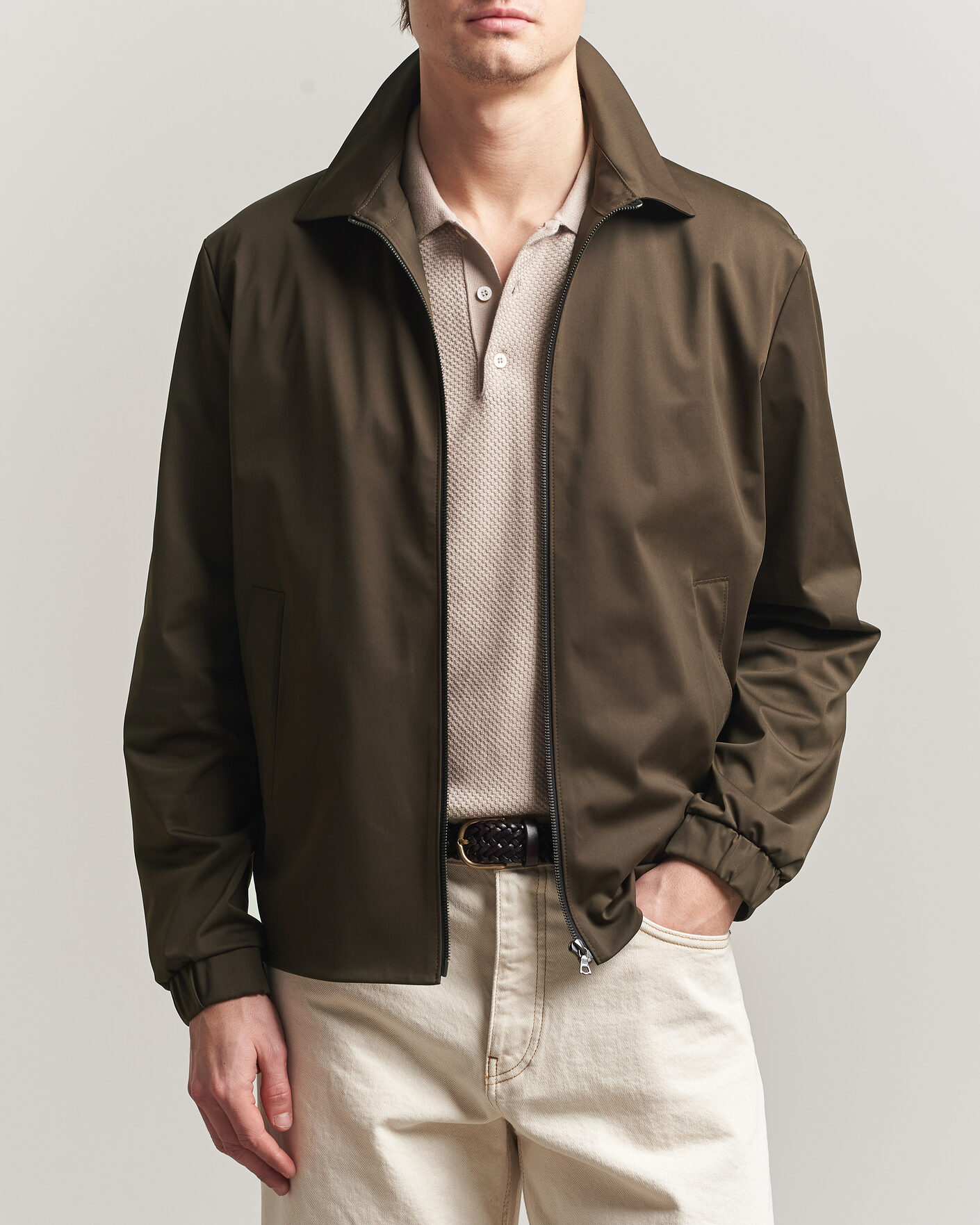 Uomini | Giacche | Harris Wharf London | Light Technic Short Jacket Dark Brown