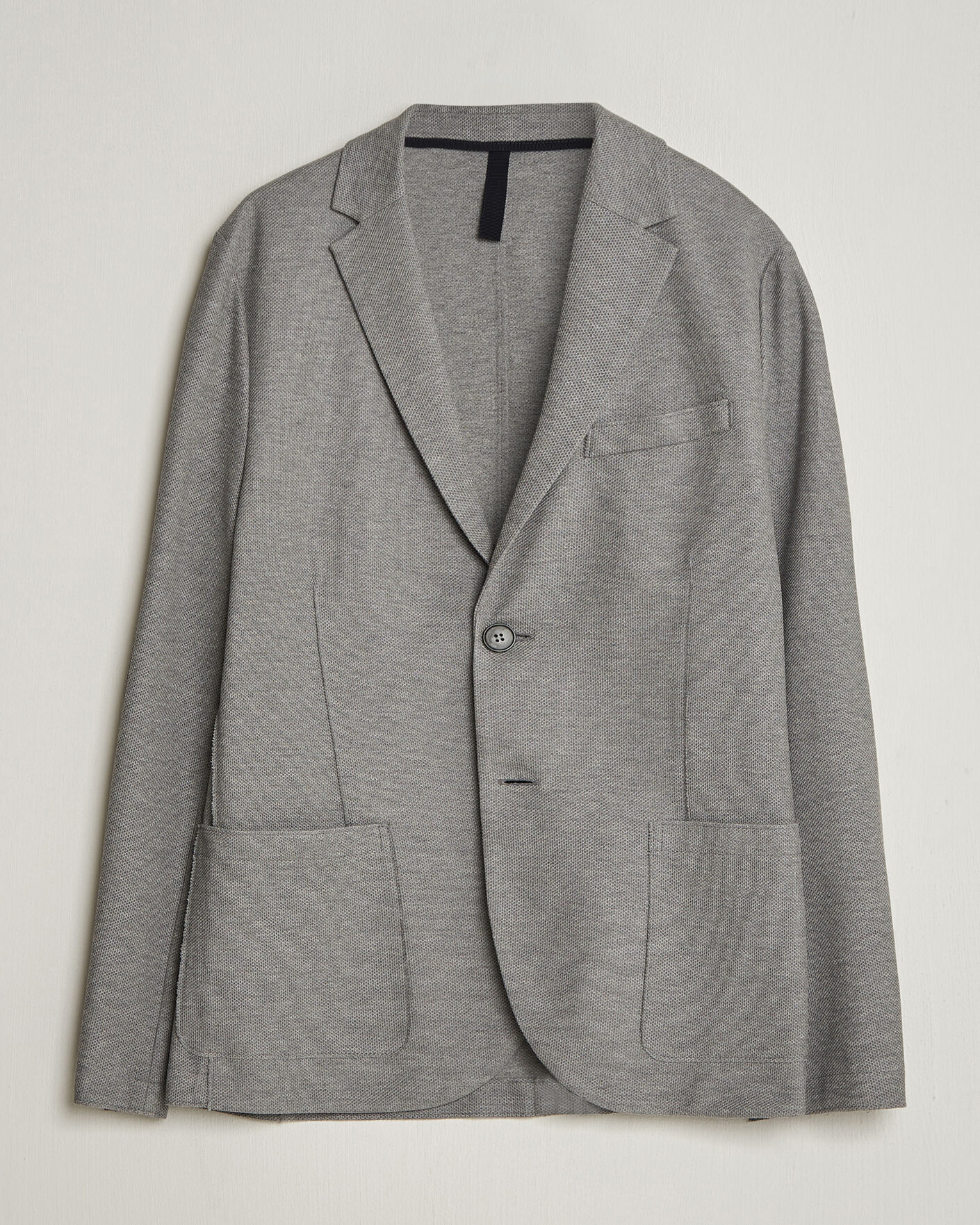Uomini | Blazers | Harris Wharf London | Loro Piana Honey Comb Blazer Light Grey