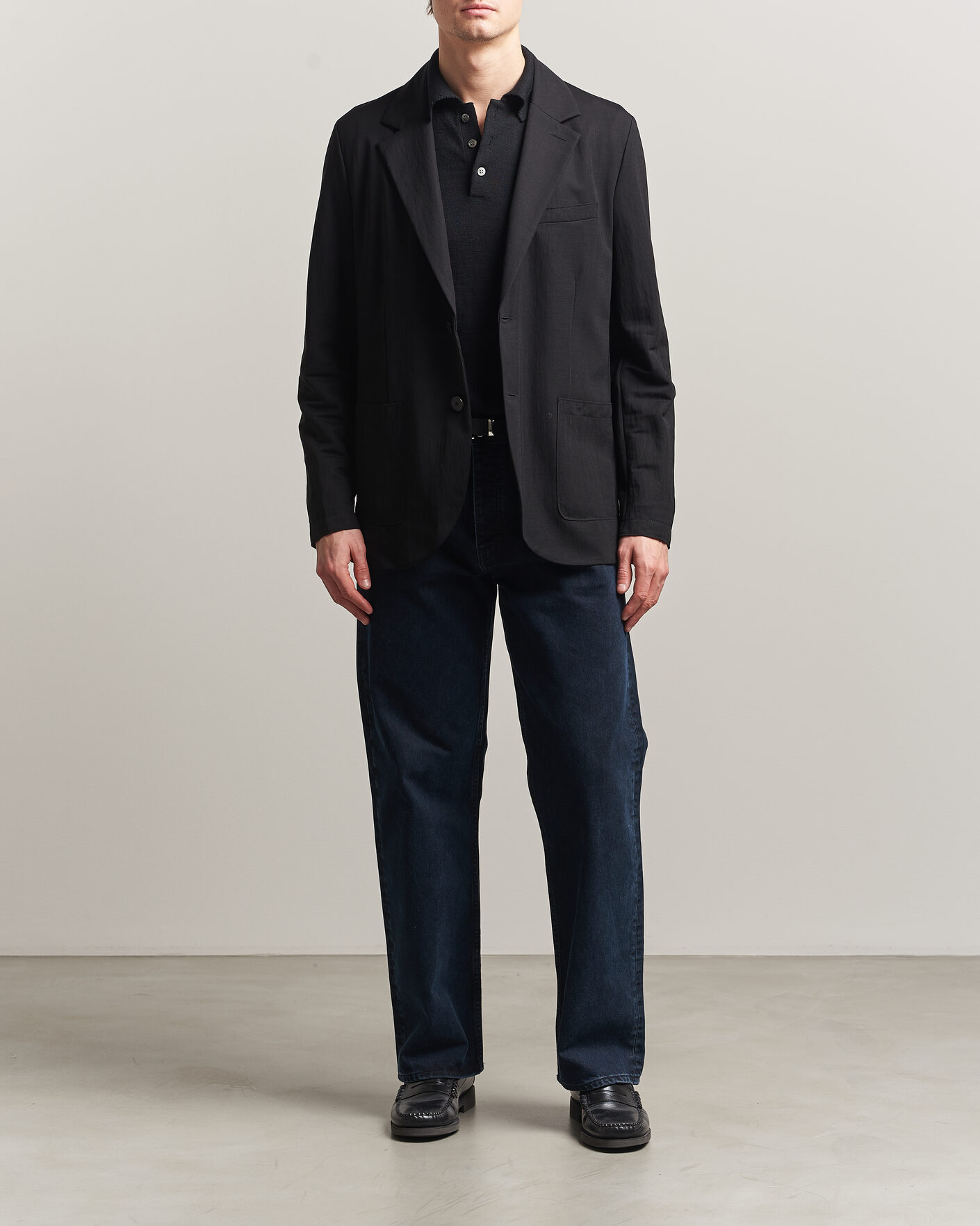 Uomini | Blazers | Harris Wharf London | Rayon Travel Blazer Black