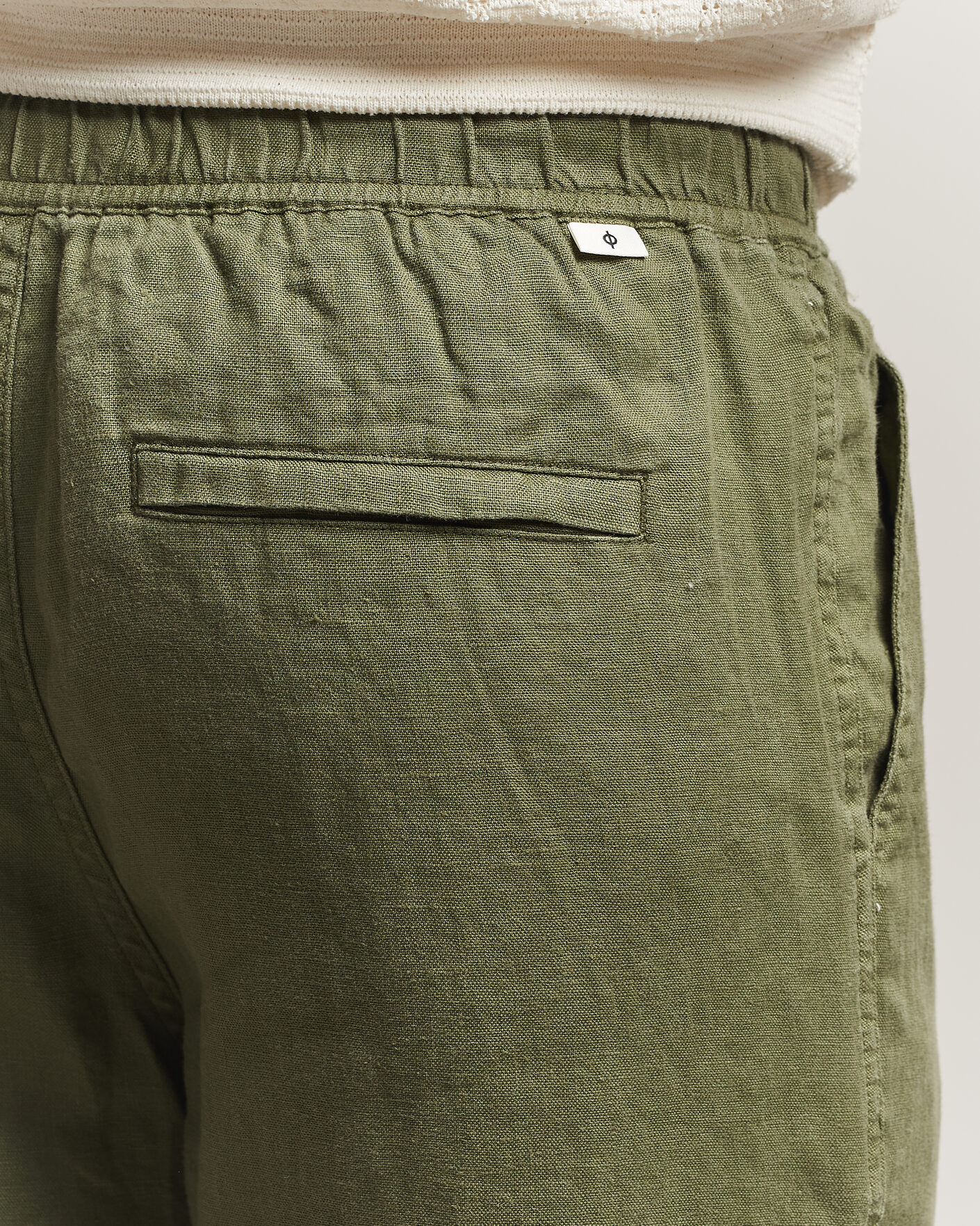 Uomini | Pantaloni | Samsøe Samsøe | Jabari Linen Drawstring Trousers Burnt Olive