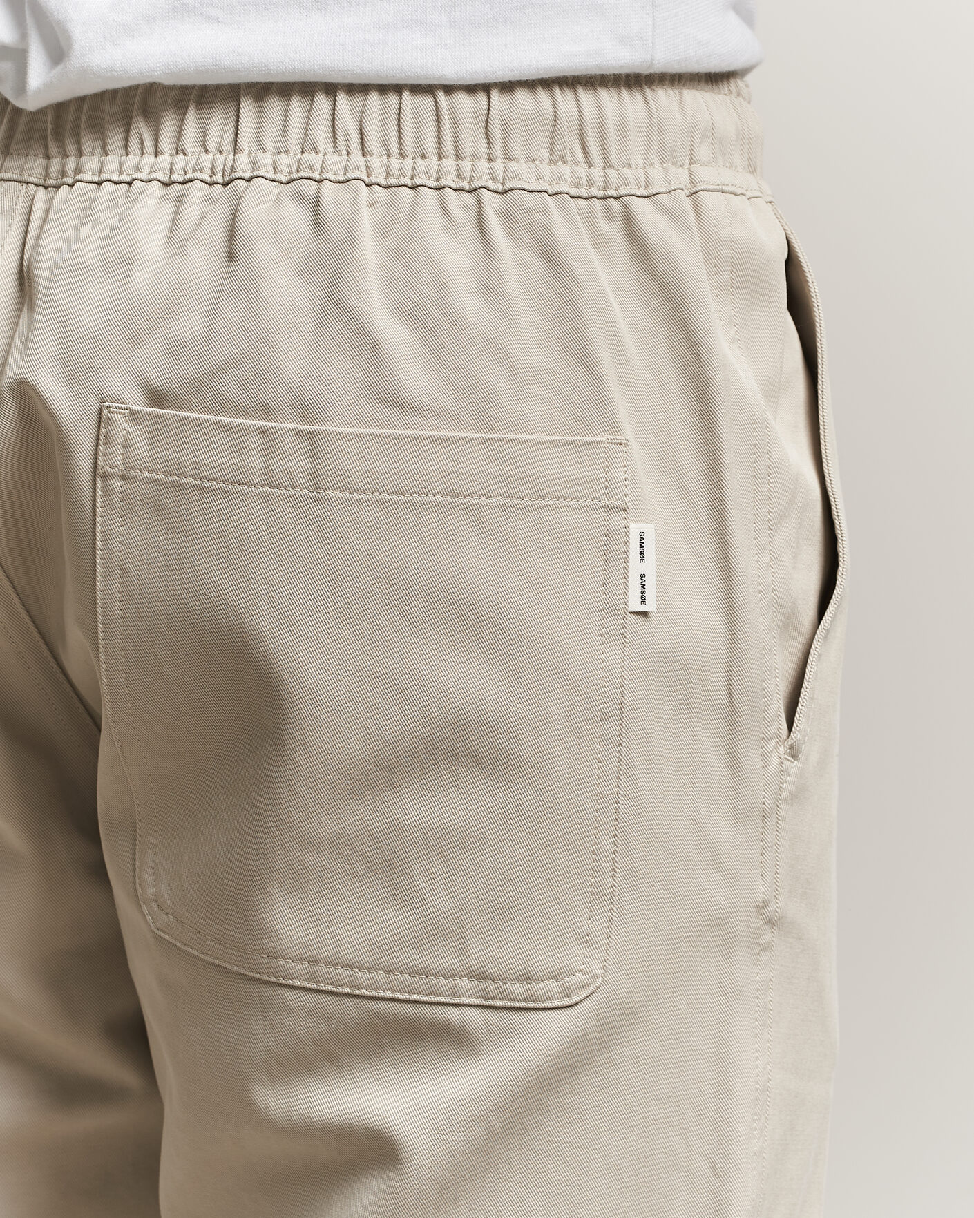 Uomini | Pantaloni | Samsøe Samsøe | Jabari Cotton Drawstring Trousers Moonstruck