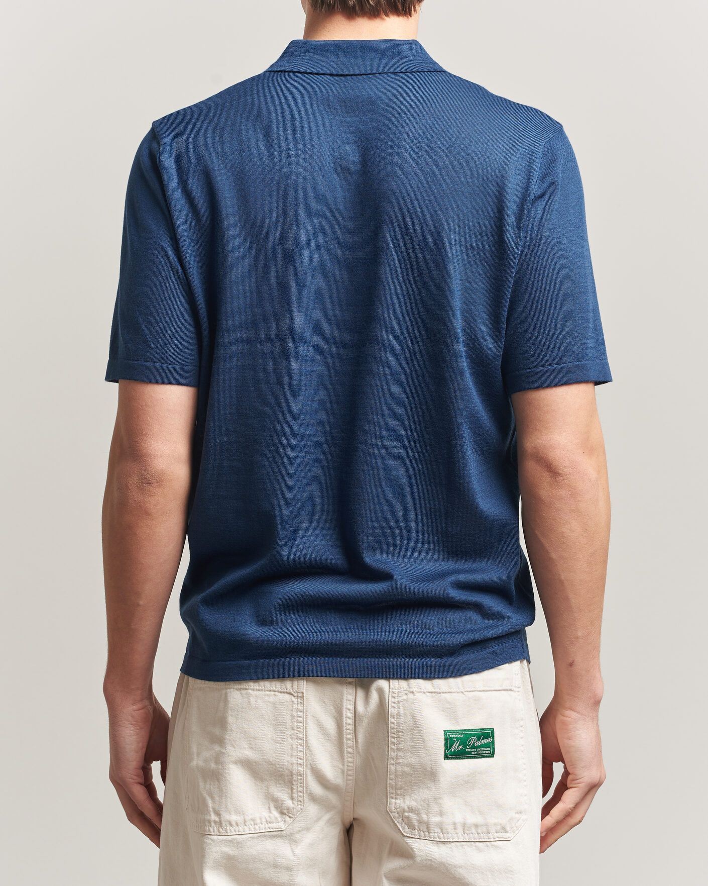 Uomini | Polo | Samsøe Samsøe | Rowan Knitted Polo Insignia Blue