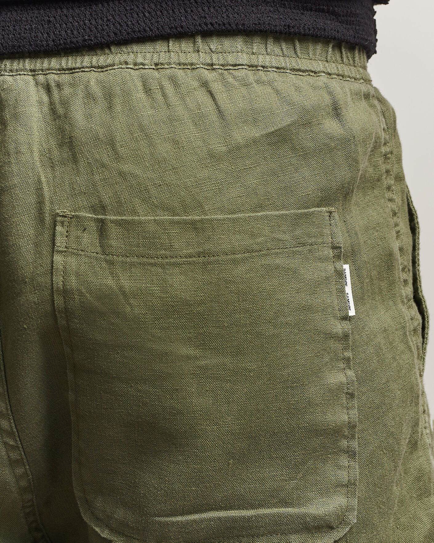 Uomini | Pantaloncini | Samsøe Samsøe | Jabari Linen Drawstring Shorts Burnt Olive