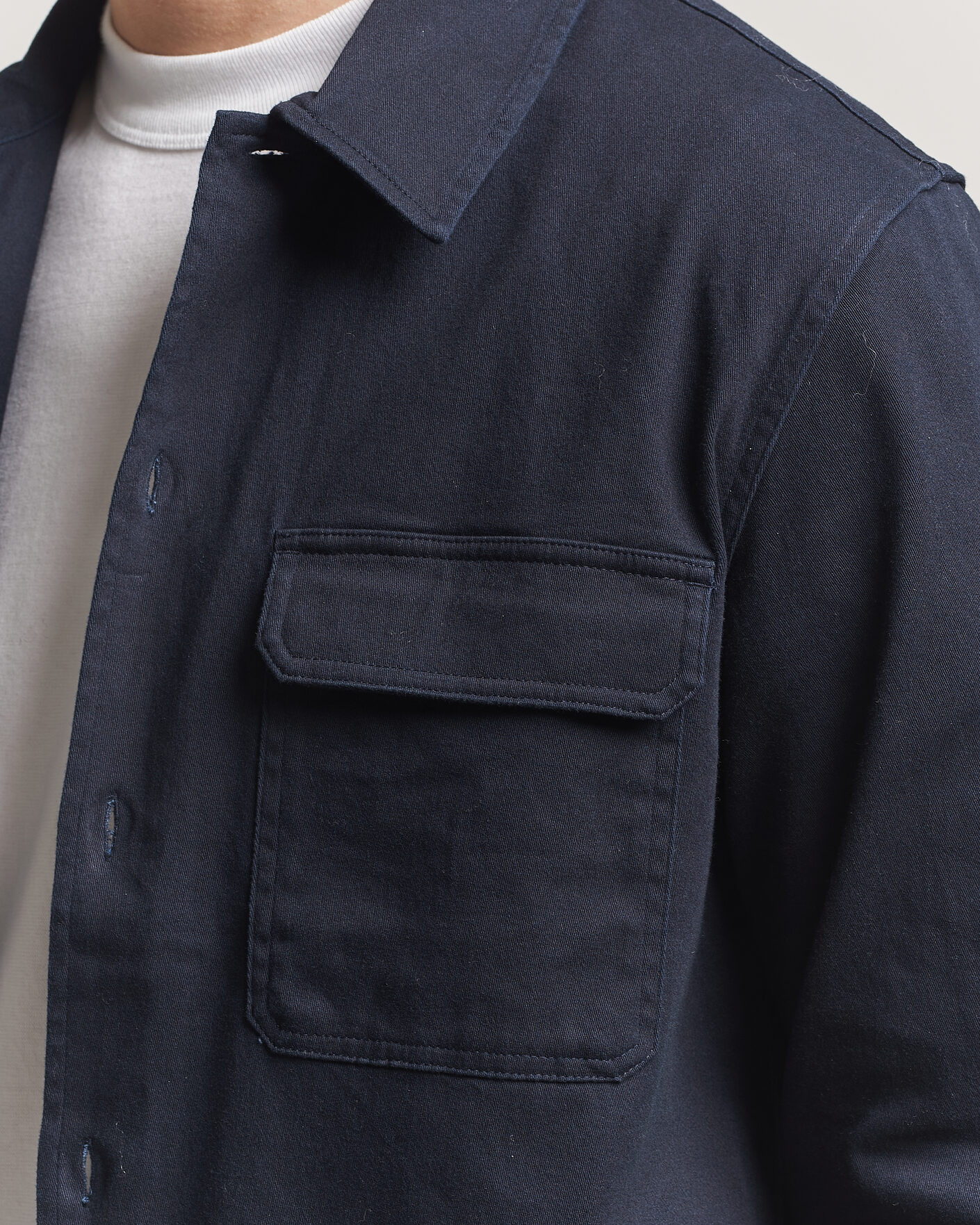 Uomini | Camicie | Samsøe Samsøe | Taka Cotton Overshirt Salute Navy