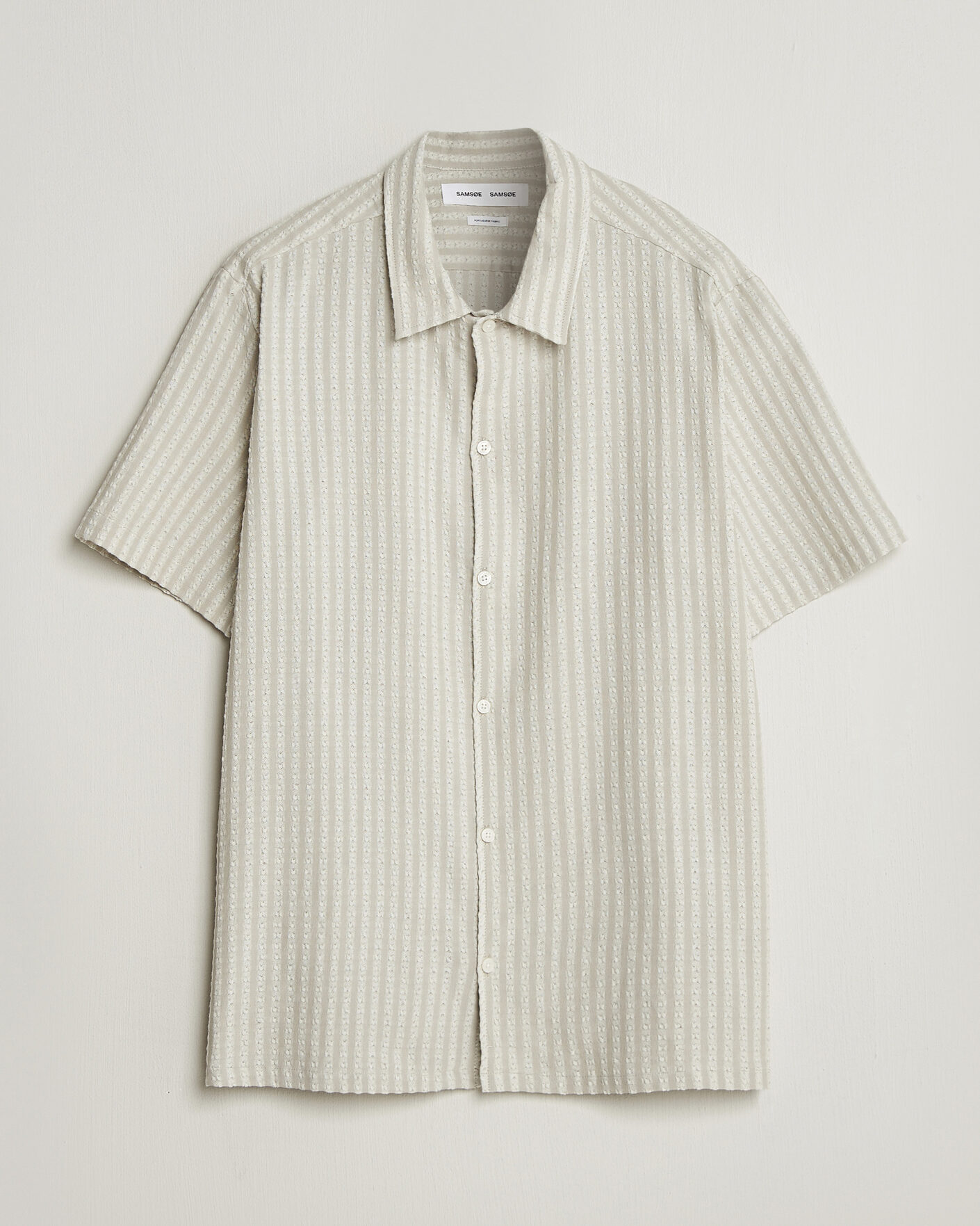 Uomini | Camicie | Samsøe Samsøe | Avan Structured Short Sleeve Shirt Moonstruck