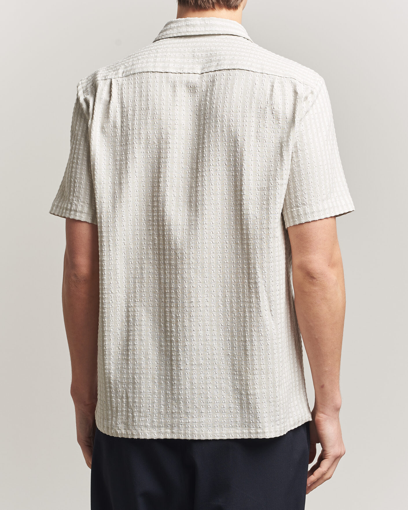 Uomini | Camicie | Samsøe Samsøe | Avan Structured Short Sleeve Shirt Moonstruck