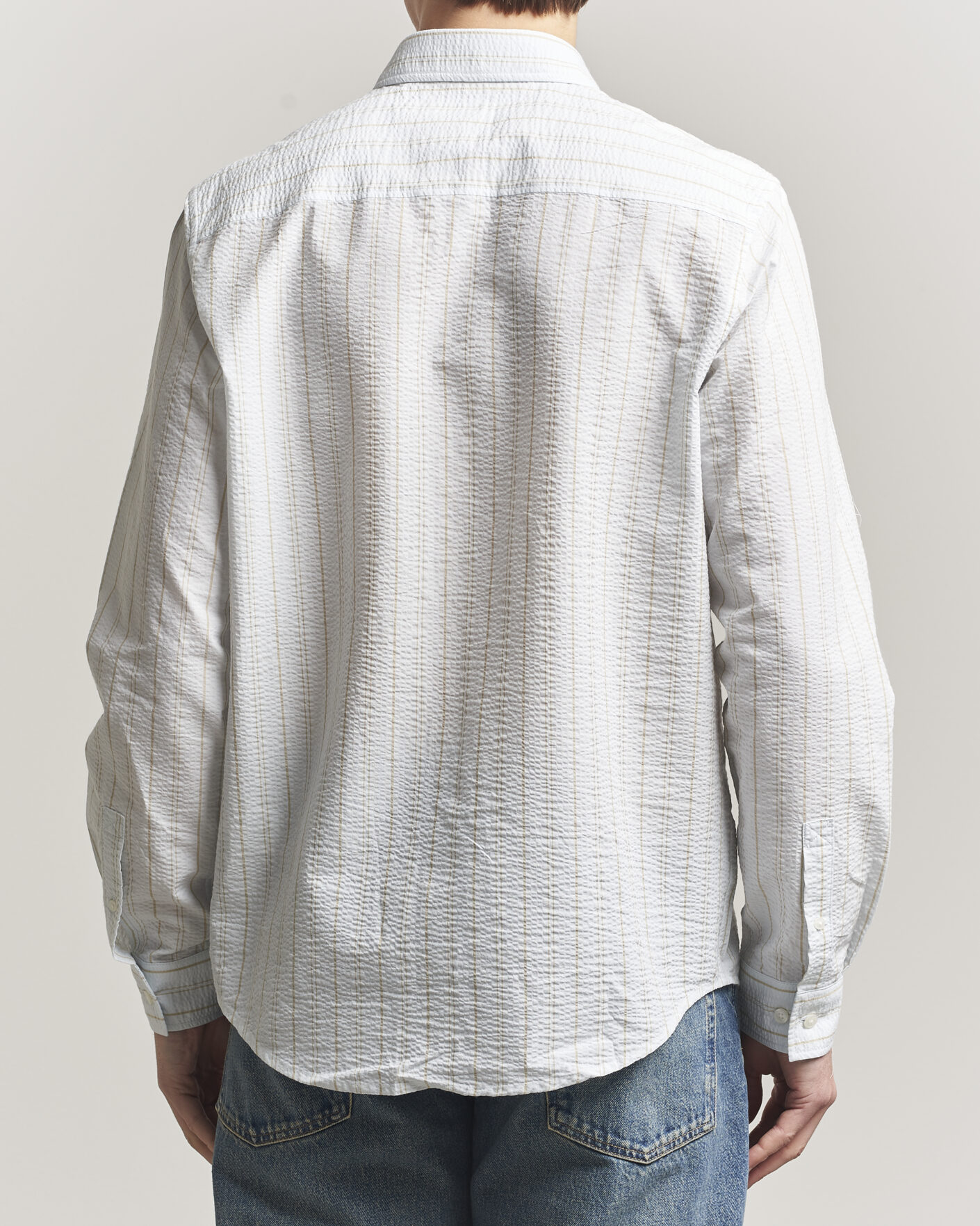 Uomini | Camicie | Samsøe Samsøe | Ryan Cotton Striped Shirt Skywriting
