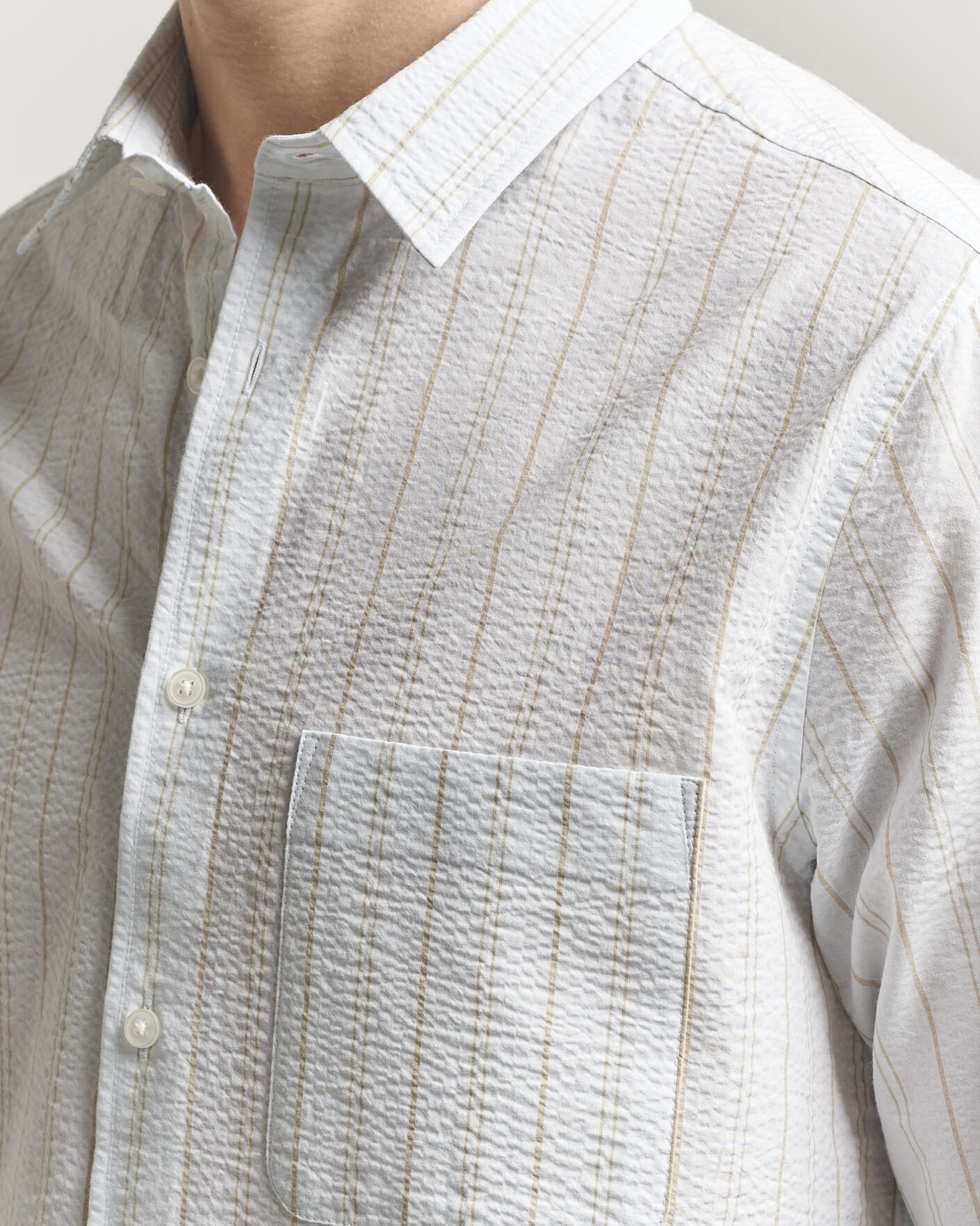 Uomini | Camicie | Samsøe Samsøe | Ryan Cotton Striped Shirt Skywriting