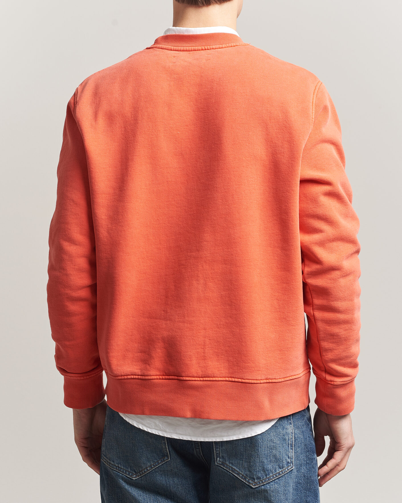 Uomini | Maglieria | Samsøe Samsøe | Joel Washed Organic Cotton Sweatshirt Aurora Red