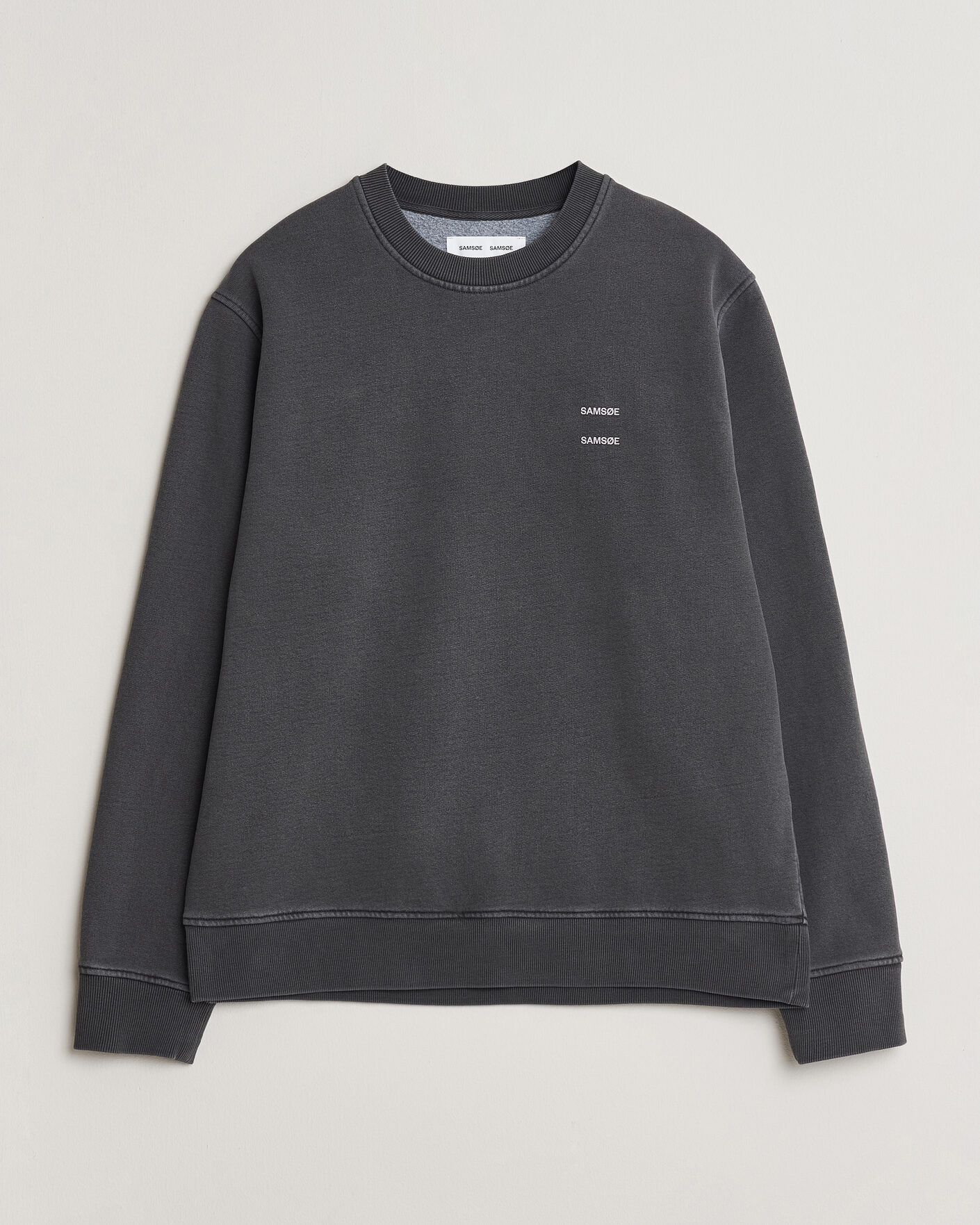 Uomini | Maglieria | Samsøe Samsøe | Joel Washed Organic Cotton Sweatshirt Black