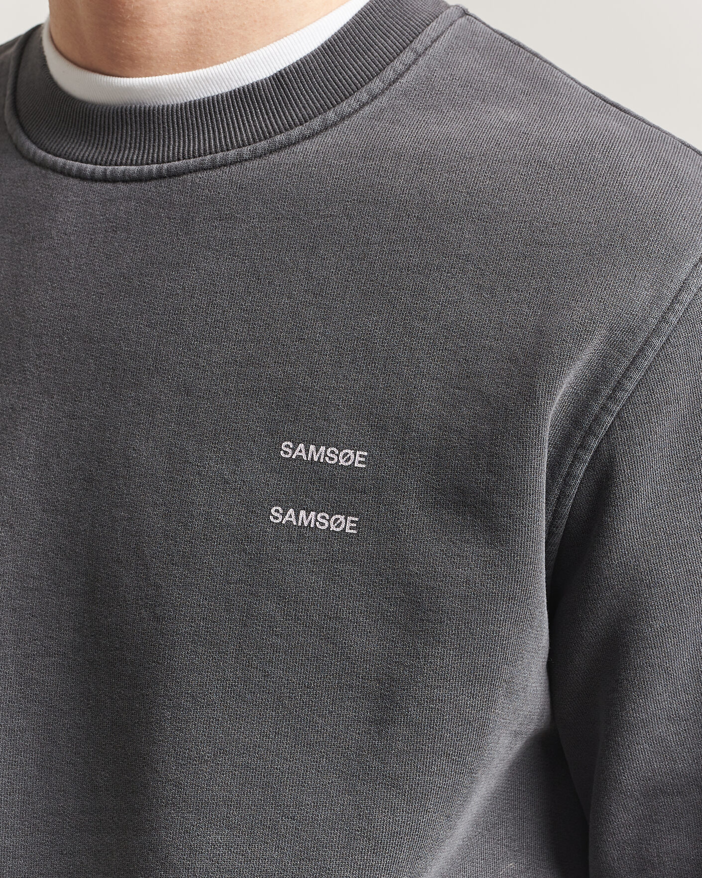 Uomini | Maglieria | Samsøe Samsøe | Joel Washed Organic Cotton Sweatshirt Black