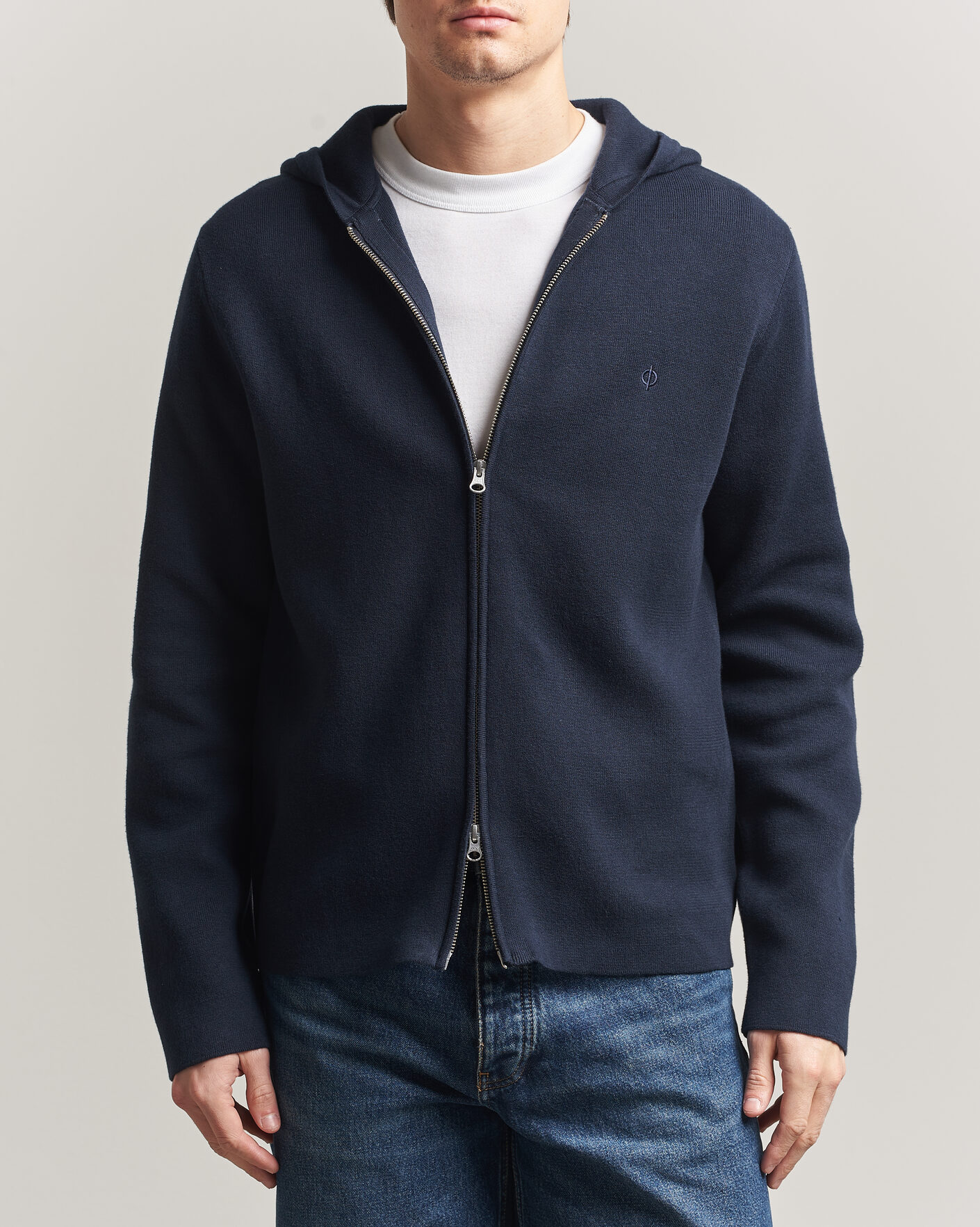 Uomini | Maglieria | Samsøe Samsøe | Niklas Full Zip Hoodie Salute Navy