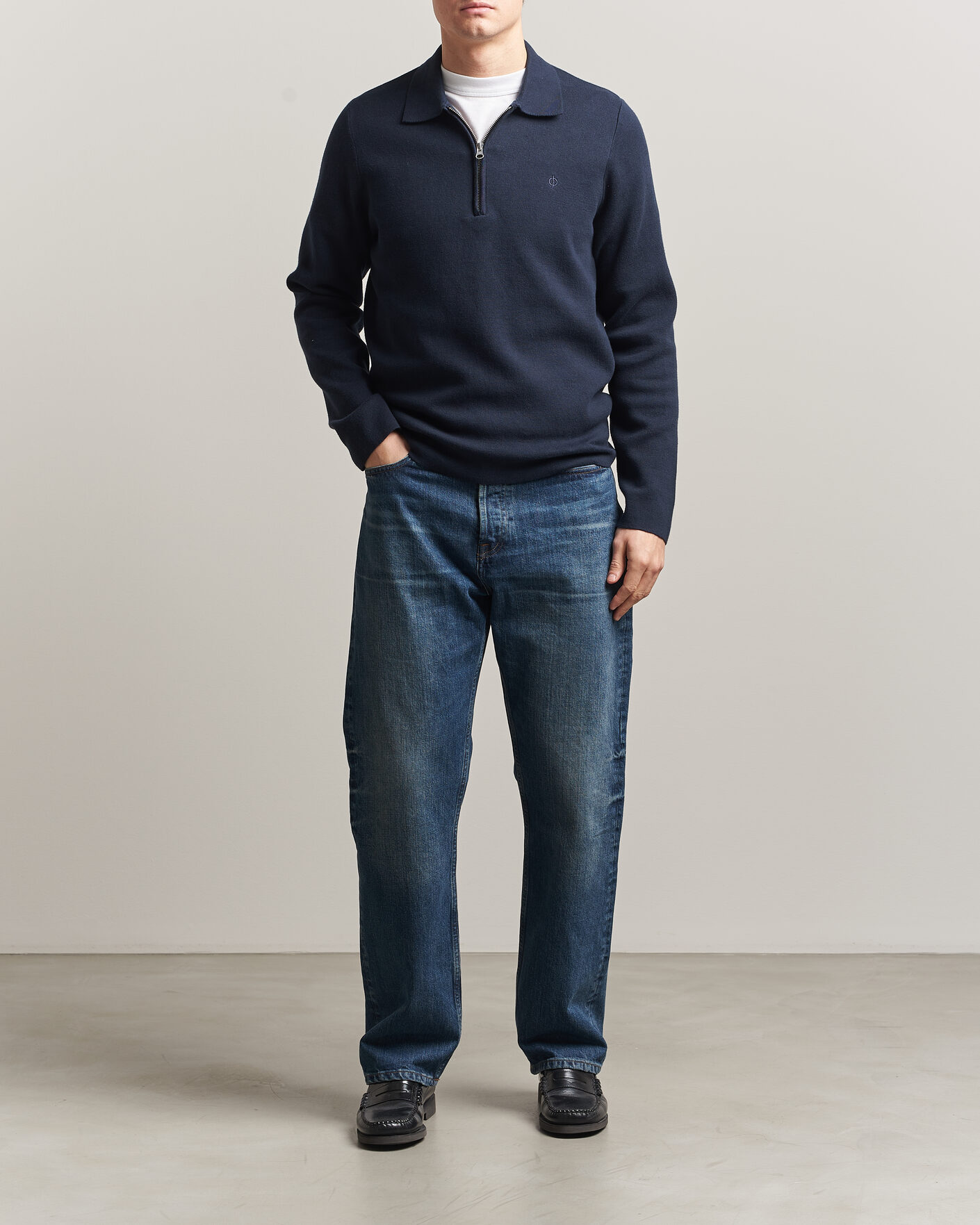 Uomini | Maglieria | Samsøe Samsøe | Guna Half Zip Salute Navy