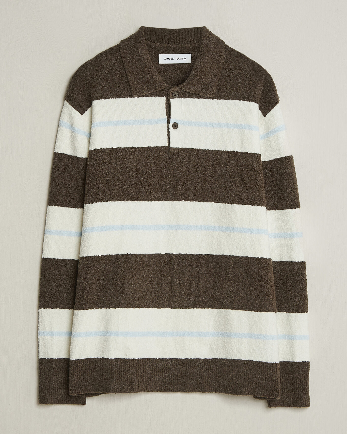 Uomini | Maglieria | Samsøe Samsøe | Nino Knitted Polo Black Olive/White