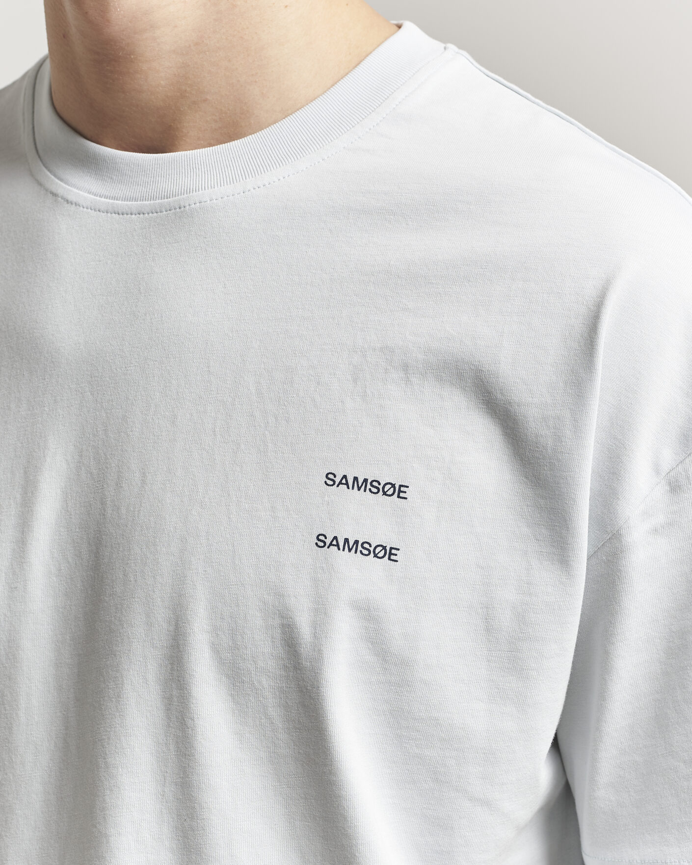 Uomini | T-shirt | Samsøe Samsøe | Joel Organic Cotton T-Shirt Skywriting
