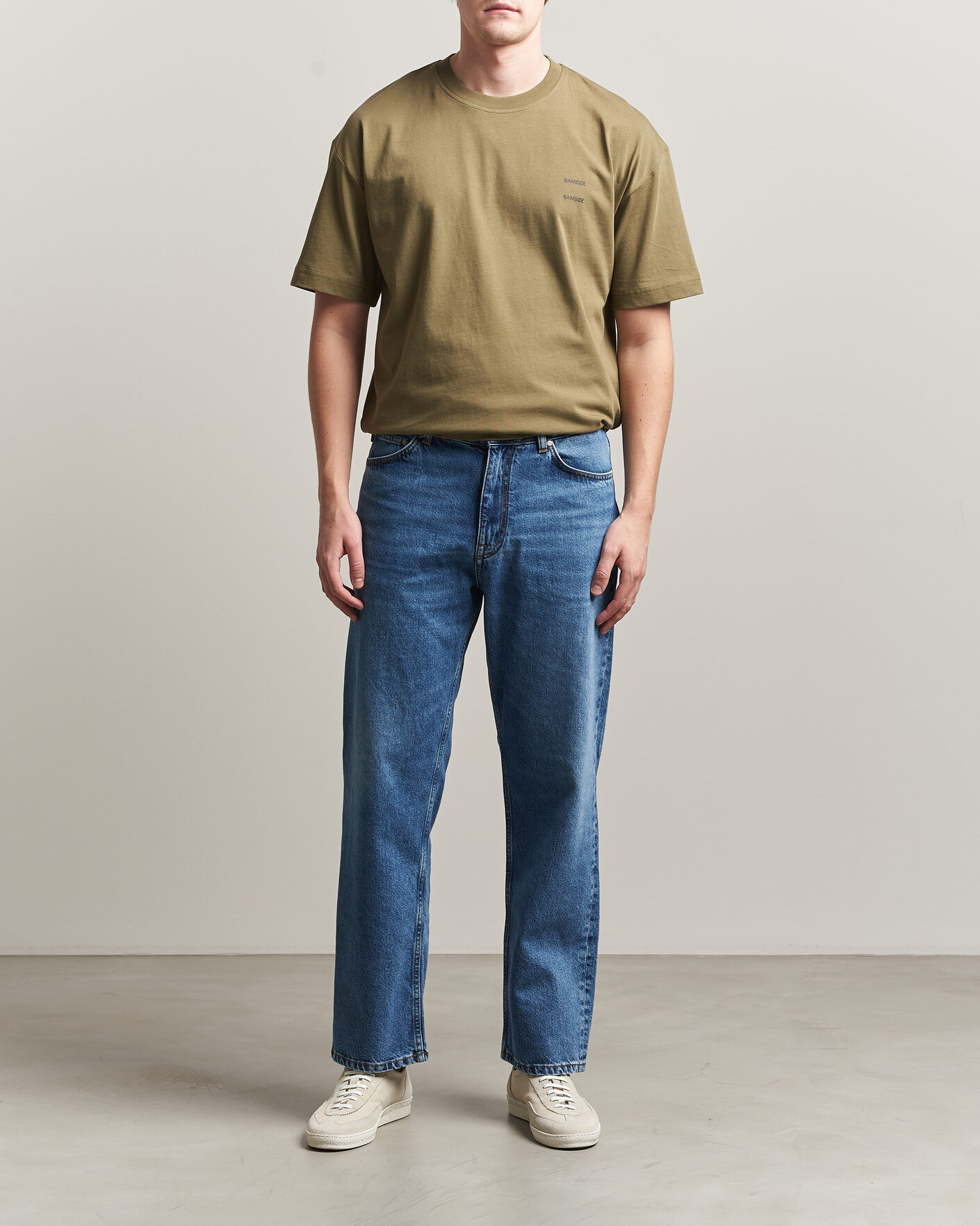 Uomini | T-shirt | Samsøe Samsøe | Joel Organic Cotton T-Shirt Burnt Olive