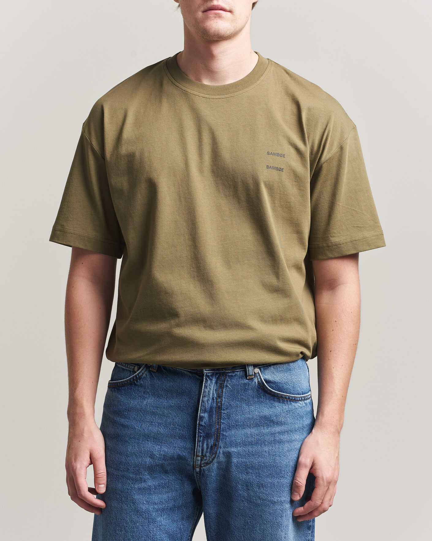 Uomini | T-shirt | Samsøe Samsøe | Joel Organic Cotton T-Shirt Burnt Olive